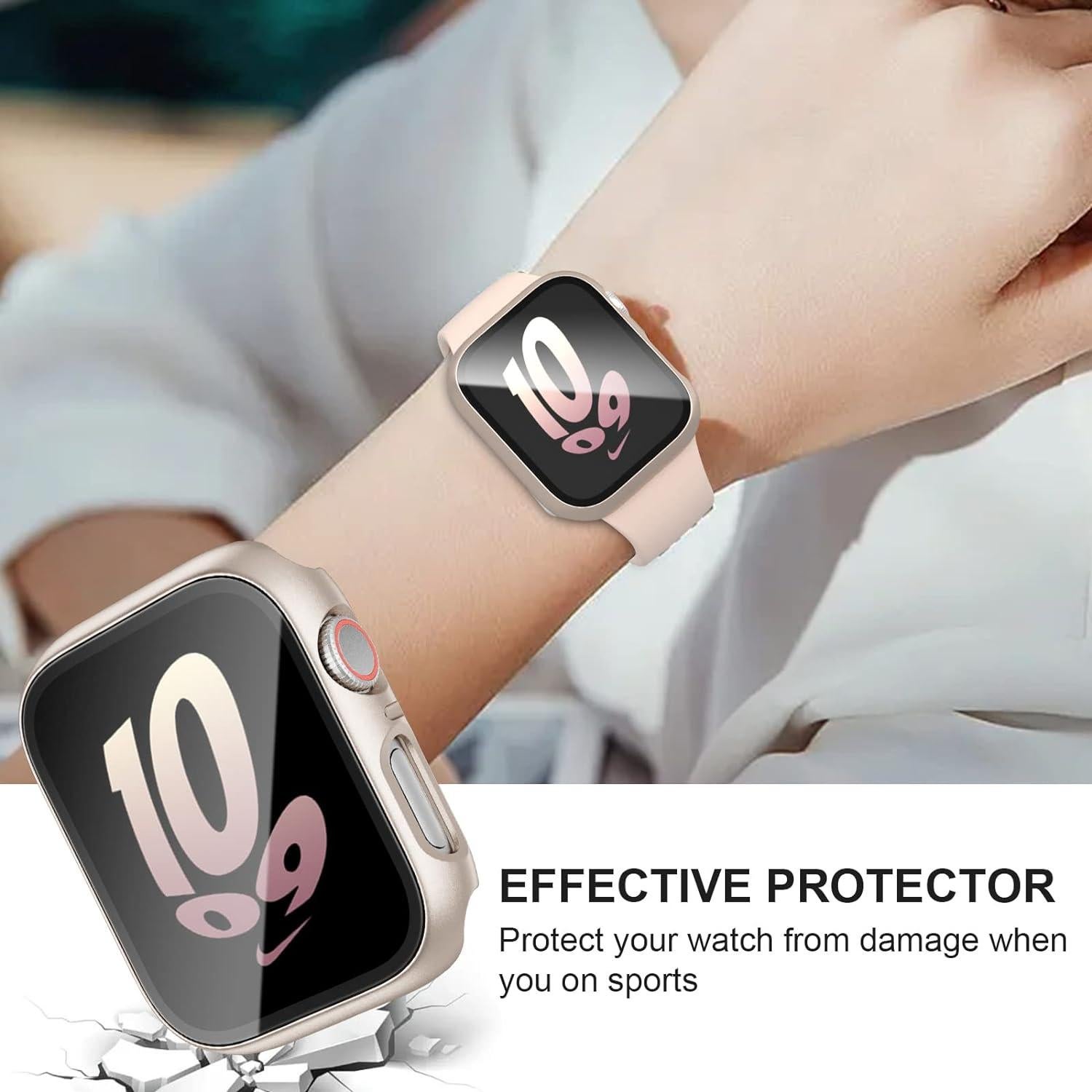 Funda Protectora Cuteey para Apple Watch 40mm con Vidrio Templado