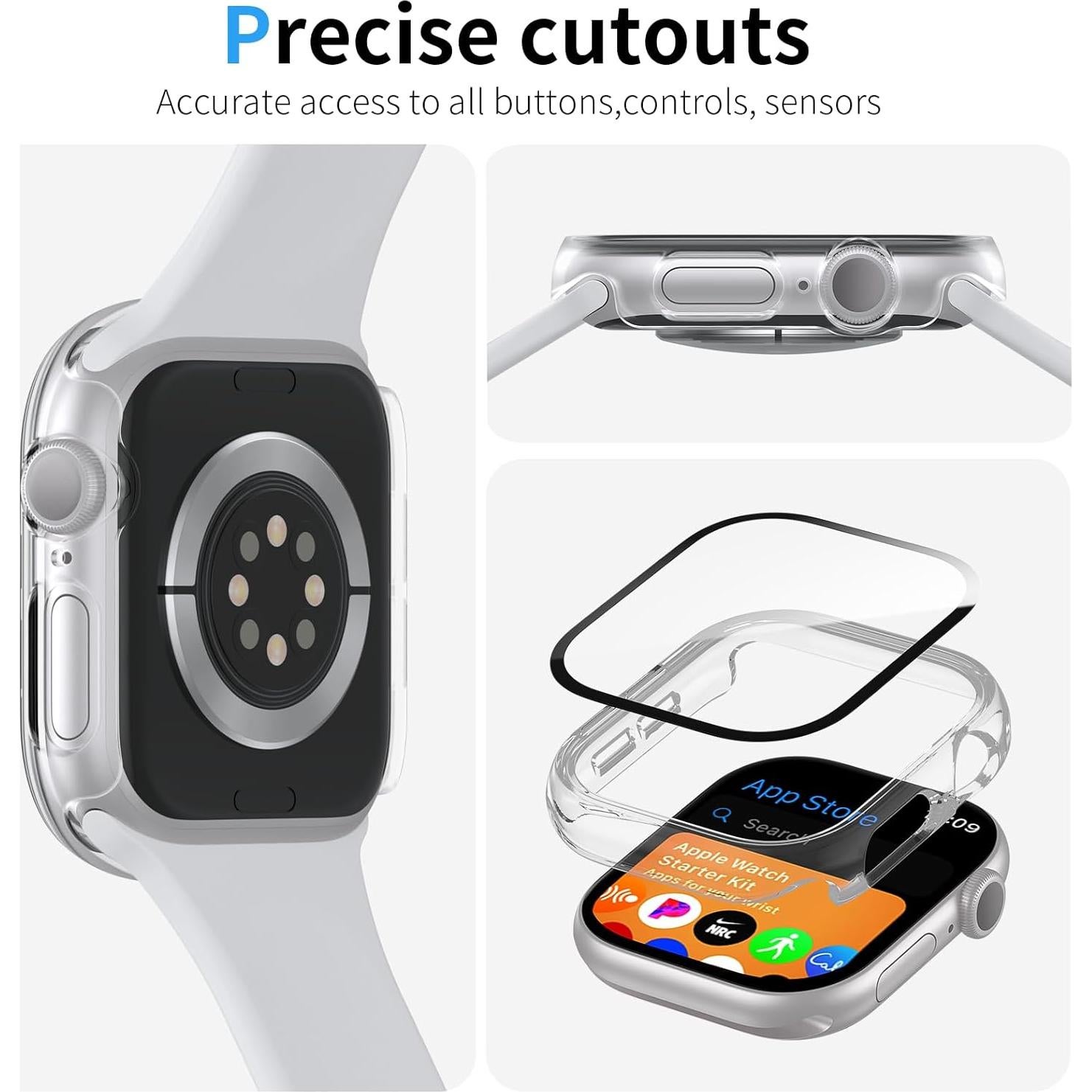 Paquete de 2 fundas WISKII para Apple Watch Series 10 46mm