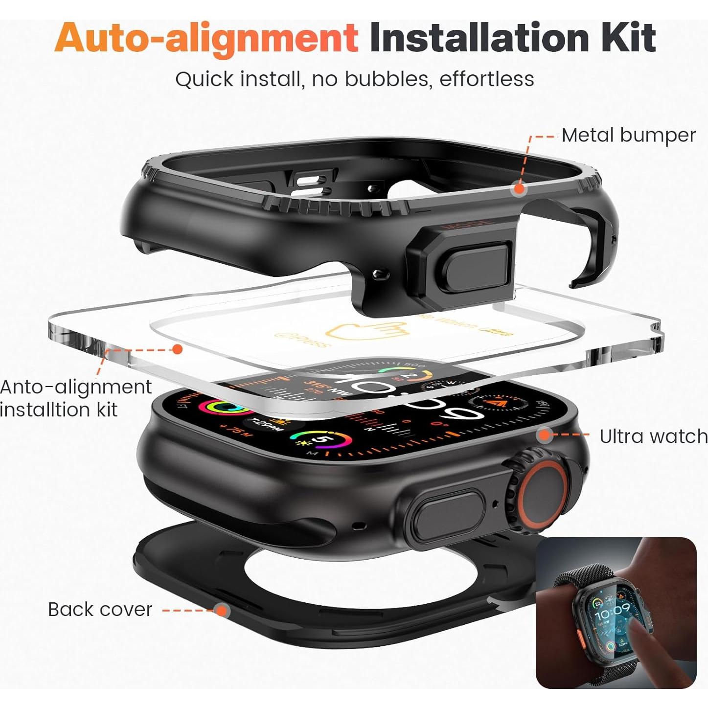 Funda Metálica Goton para Apple Watch Ultra 2 49mm Titanio