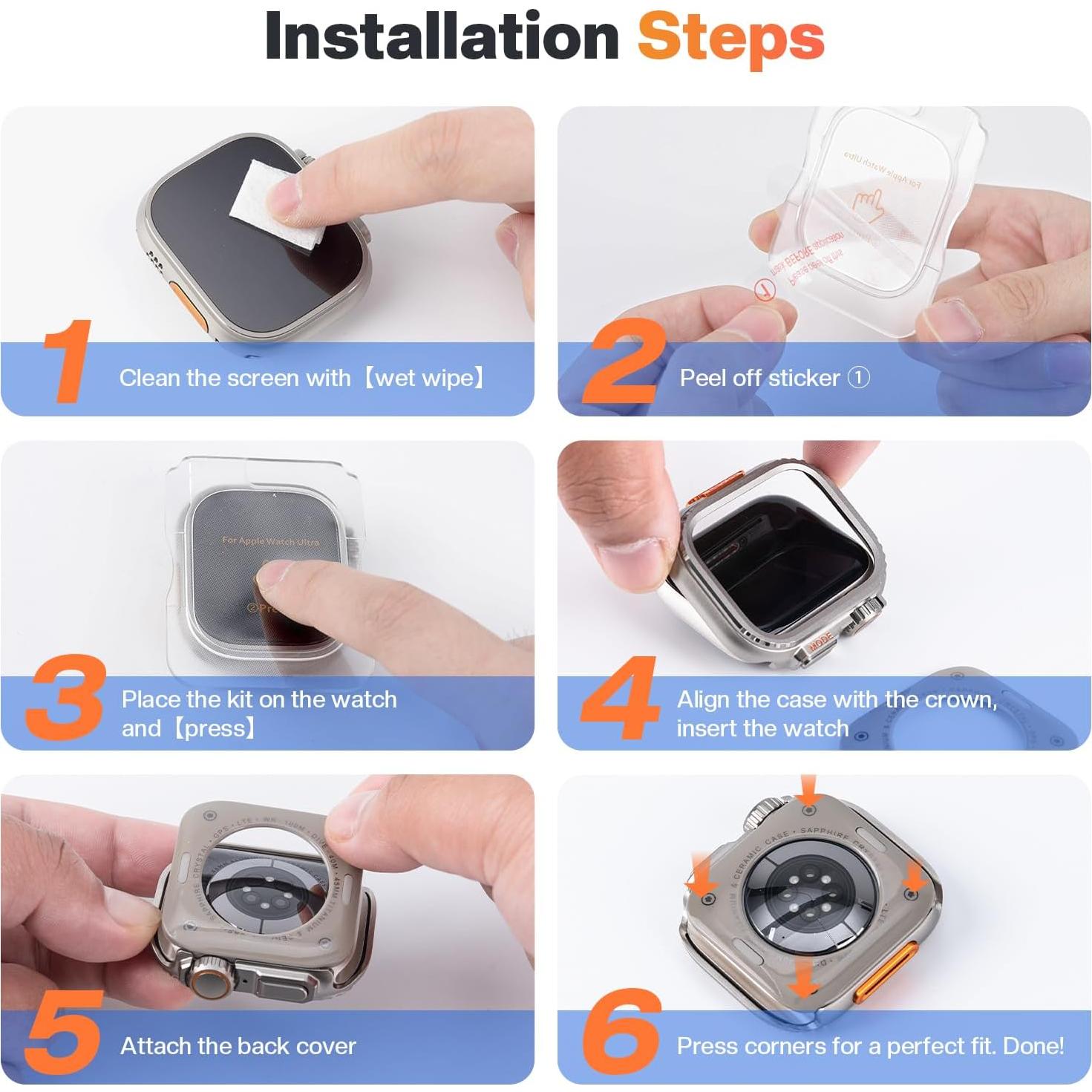 Funda Metálica Goton para Apple Watch Ultra 2 49mm Titanio