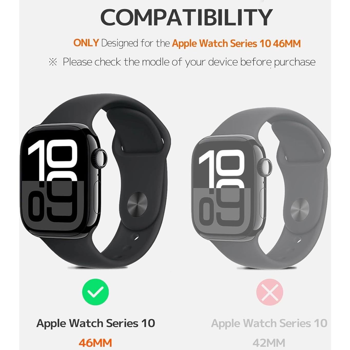 Funda Bumper NINKI para Apple Watch Serie 10 46MM Aluminio TPU