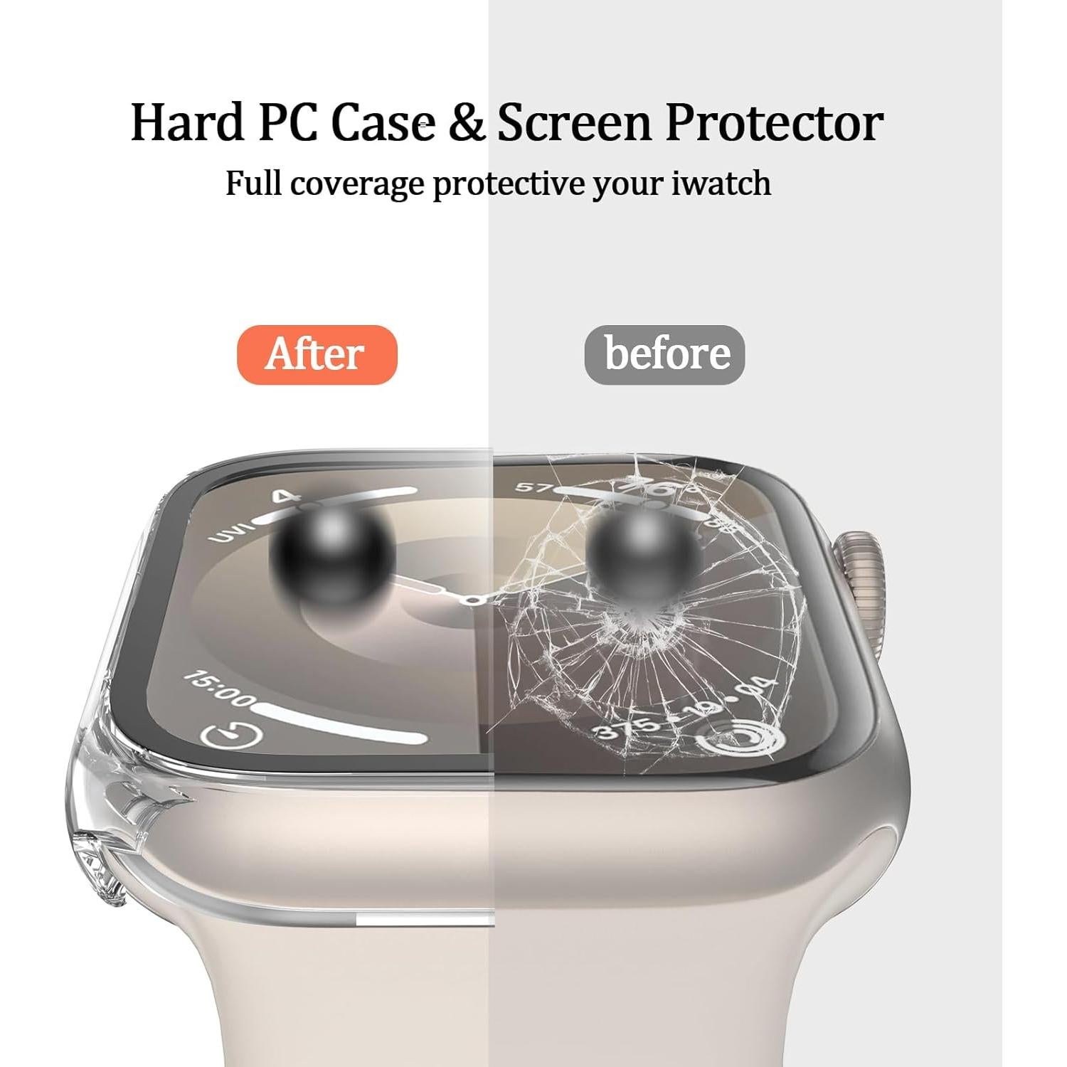 Paquete de 6 Protectores de Pantalla DNNBAO para Apple Watch 41mm