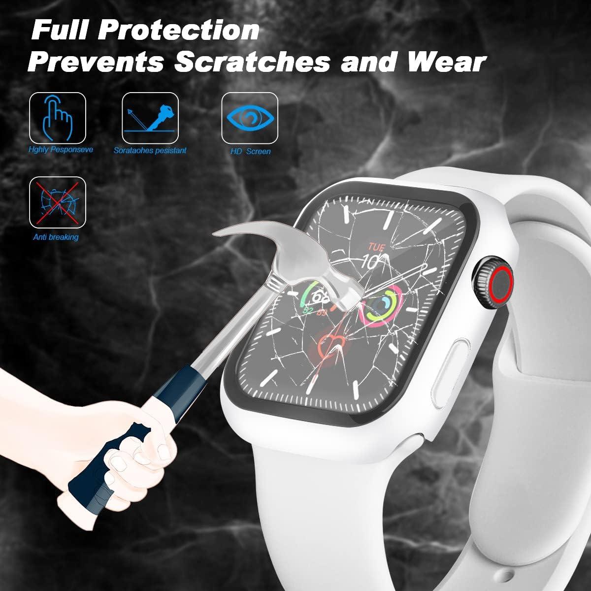 Carcasa Dura HANKN para Apple Watch 44mm - Protector Vidrio Templado
