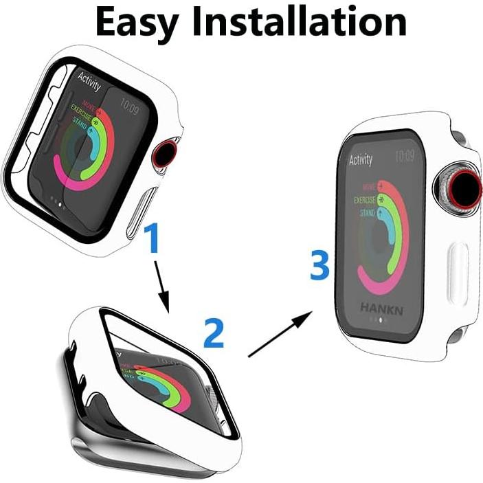 Carcasa Dura HANKN para Apple Watch 44mm - Protector Vidrio Templado