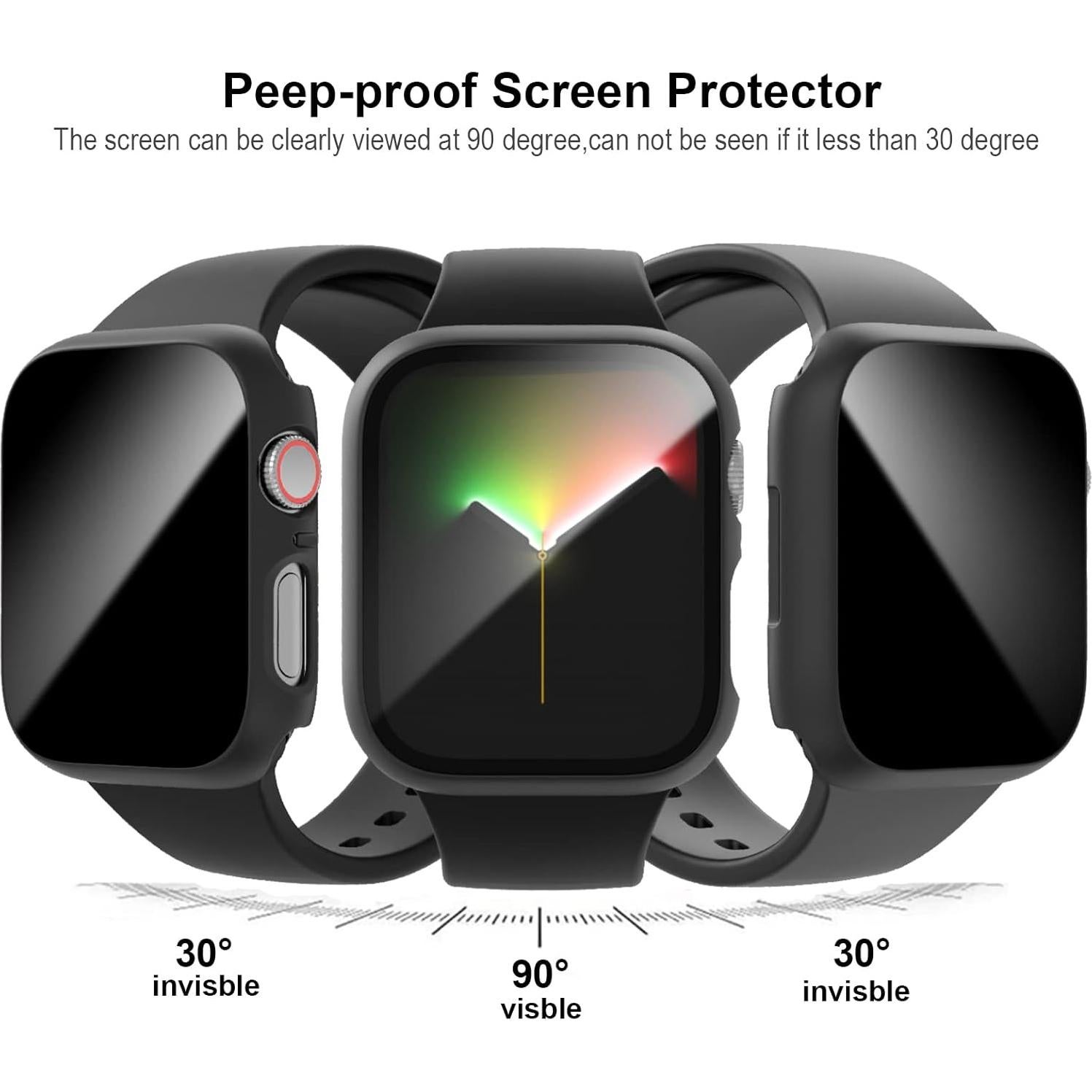 Protector de Pantalla Privado Cuteey para Apple Watch 45mm