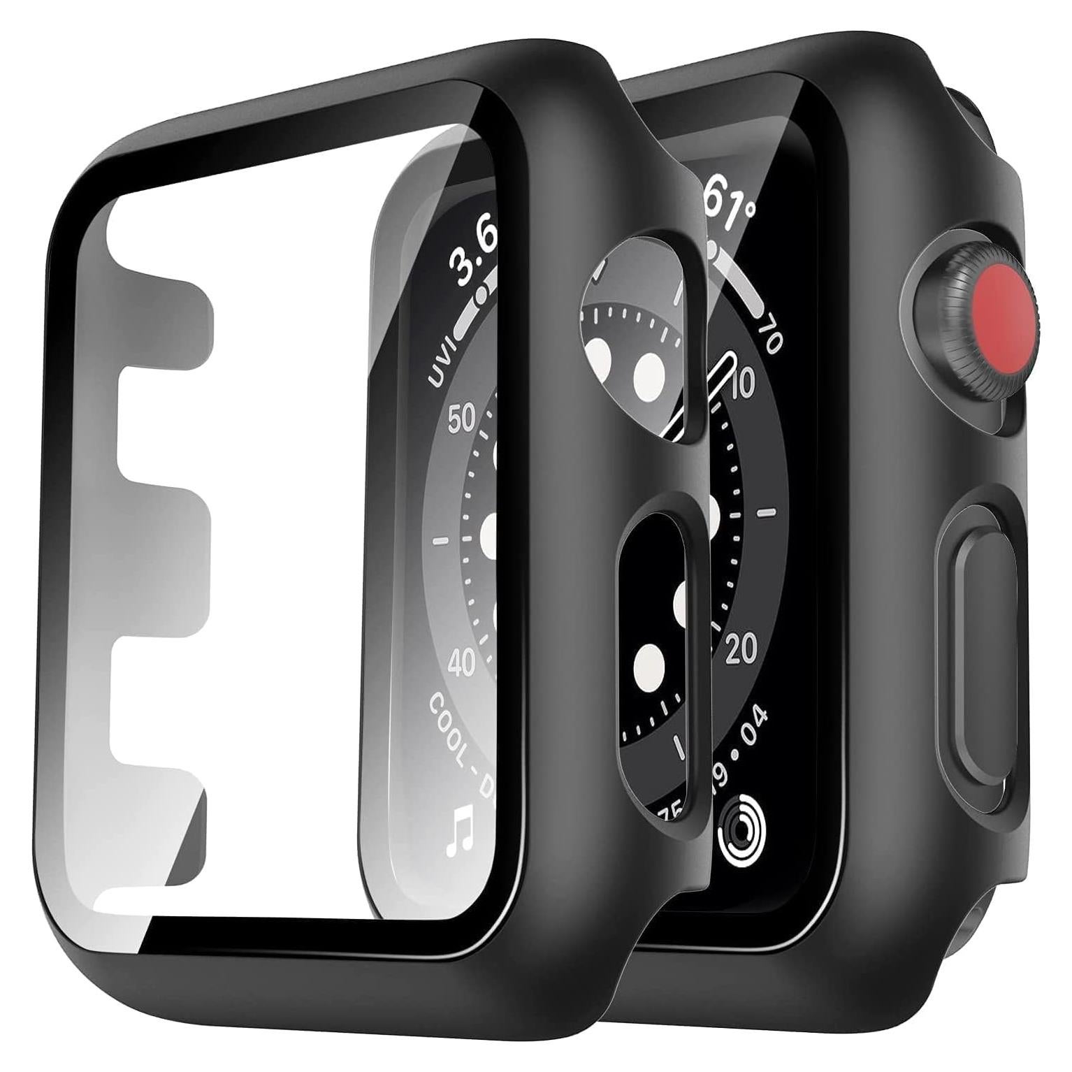 Funda Dura TAURI para Apple Watch Series 3/2/1 38mm - Negro