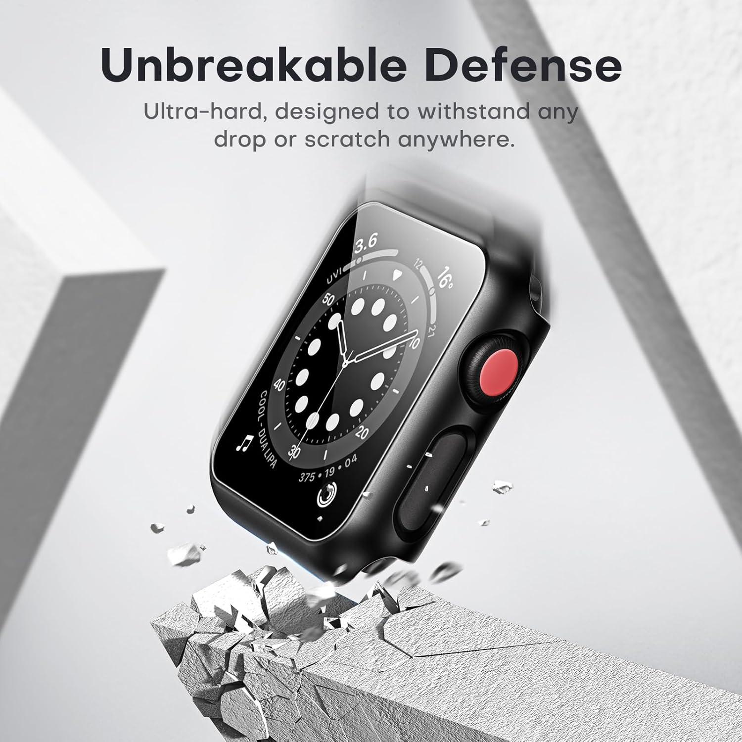 Funda Dura TAURI para Apple Watch Series 3/2/1 38mm - Negro