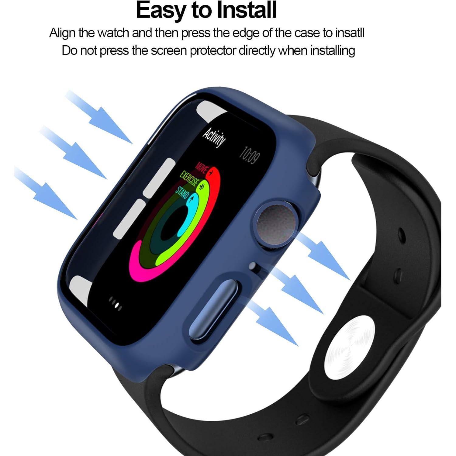 Funda Dura BHARVEST para Apple Watch 42mm con Protector Vidrio