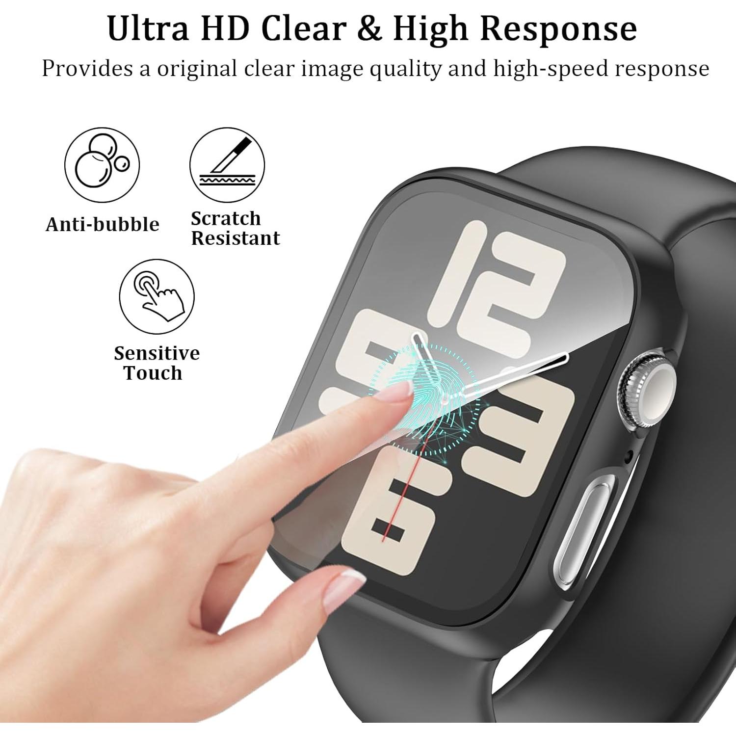 Funda Protectora Completa HAANILKYI para Apple Watch 44mm