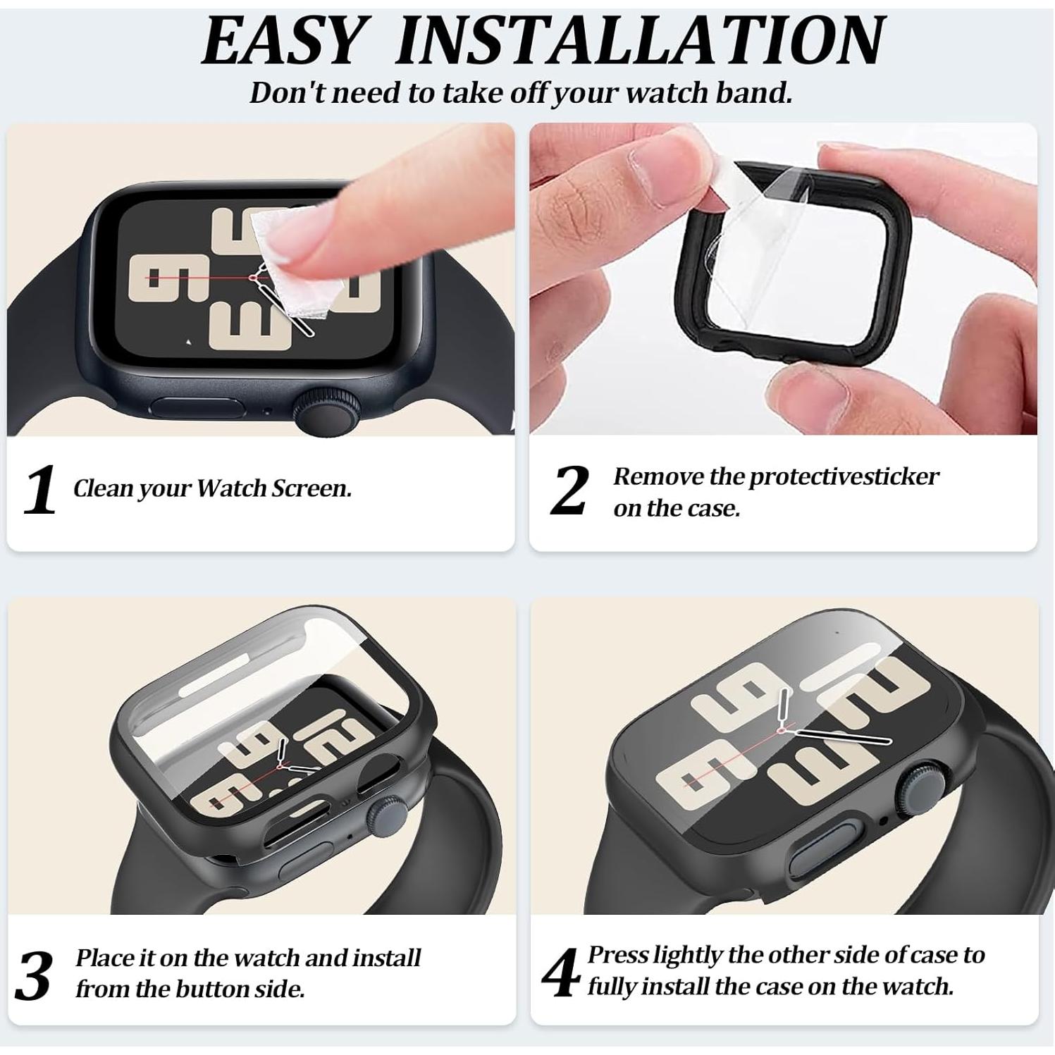 Funda Protectora Completa HAANILKYI para Apple Watch 44mm