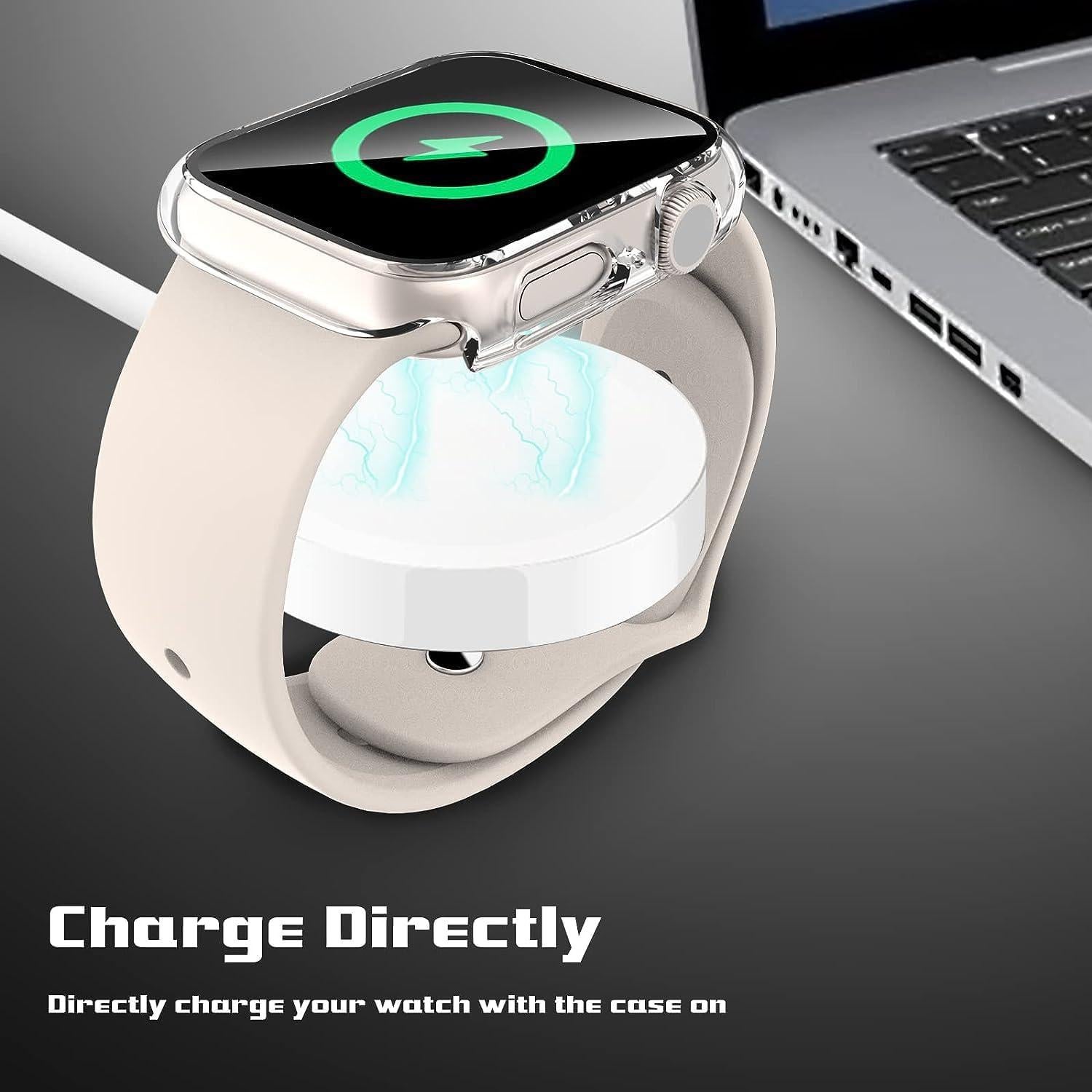 2 Pack Case for Apple Watch 40mm SE Series 6/5/4/SE 2nd Gen with Tempered Glass Screen Protector, EWUONU Full Protective Cover Hard PC Bumper Face Cover for iWatch 40mm, Clear