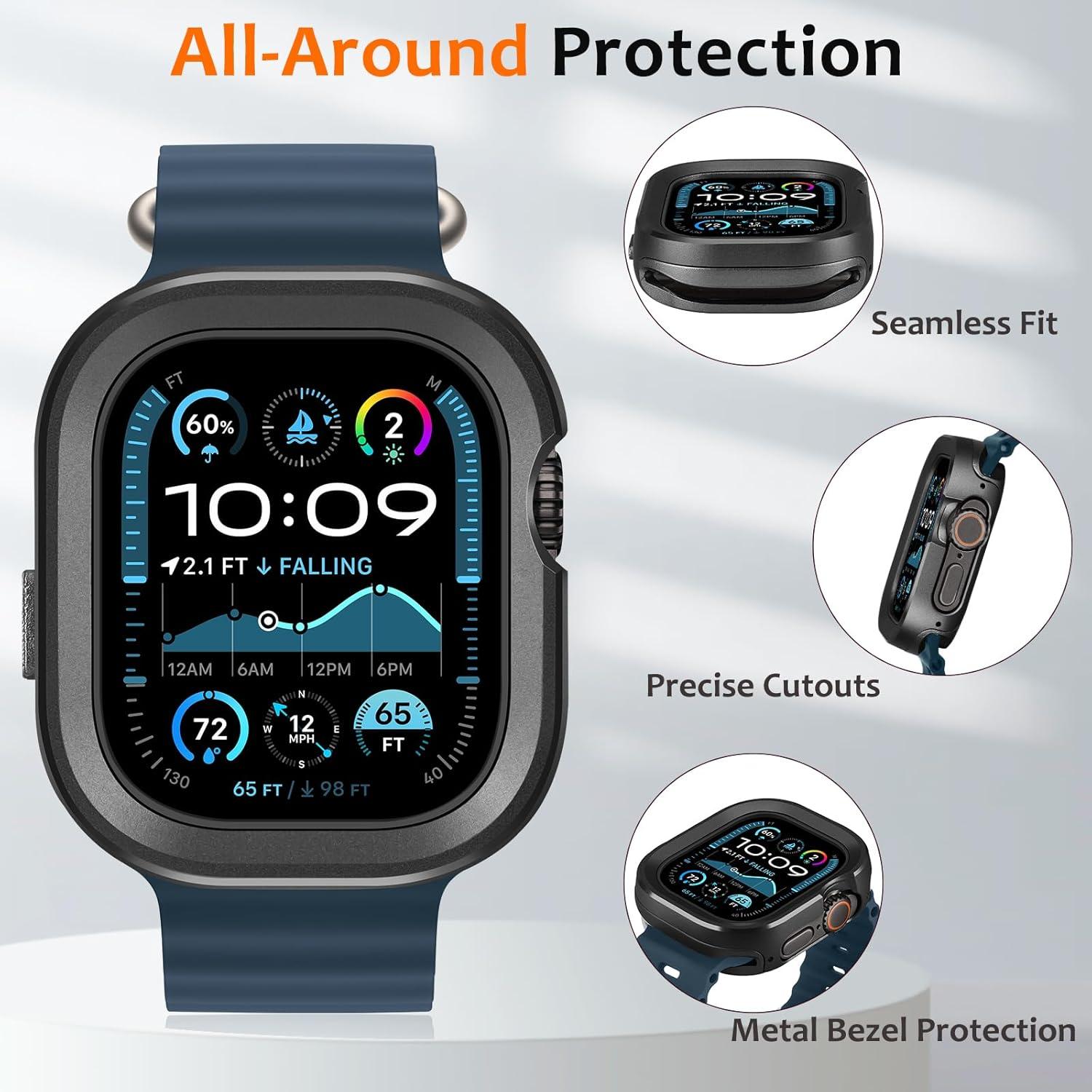 Funda Metálica Amizee para Apple Watch Ultra 49mm Negra