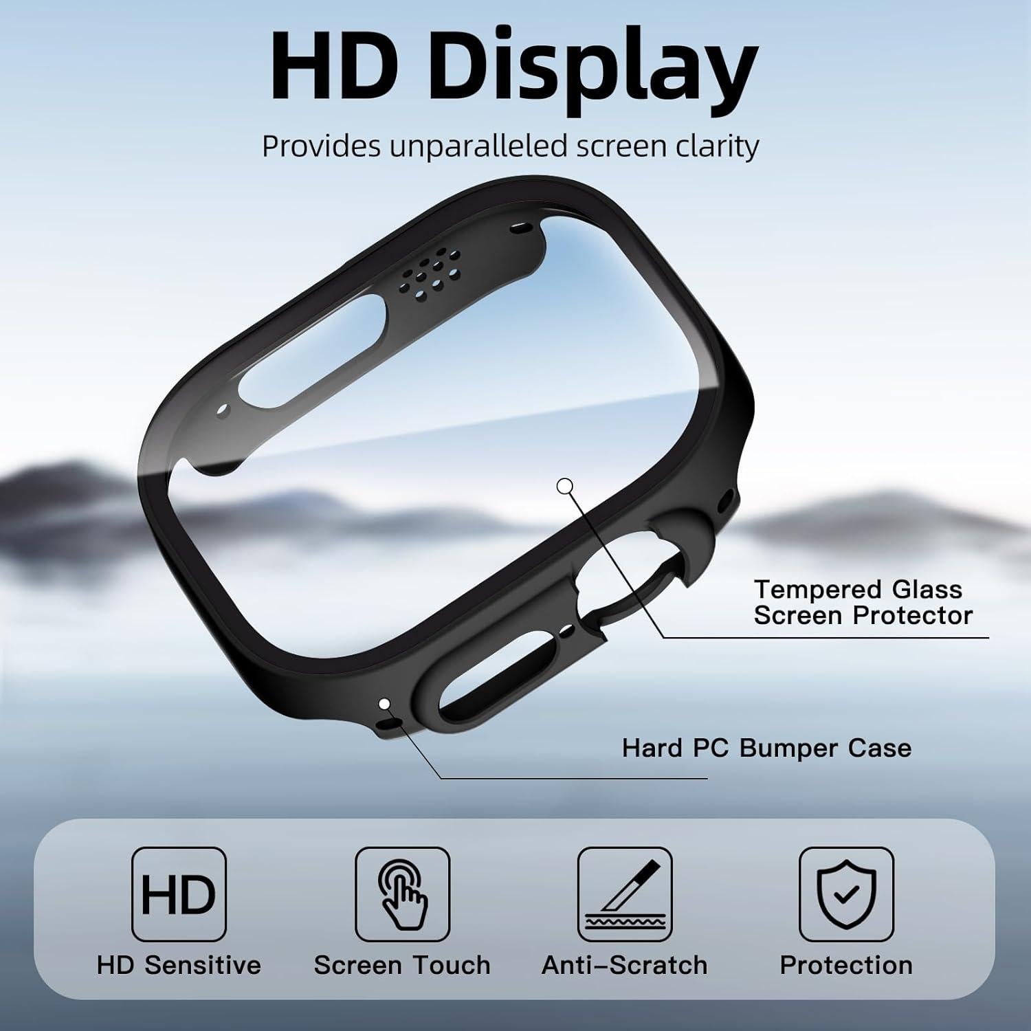 Funda de Vidrio Templado Adorve para Apple Watch Ultra 49mm