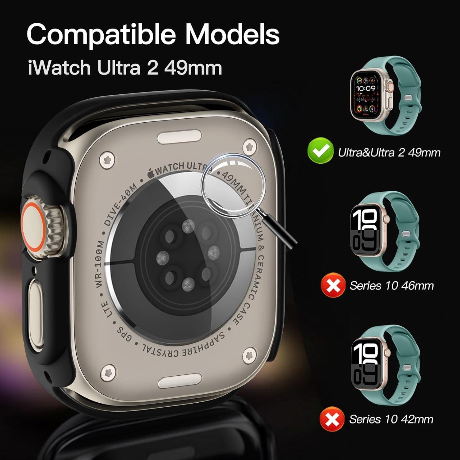 Funda de Vidrio Templado Adorve para Apple Watch Ultra 49mm