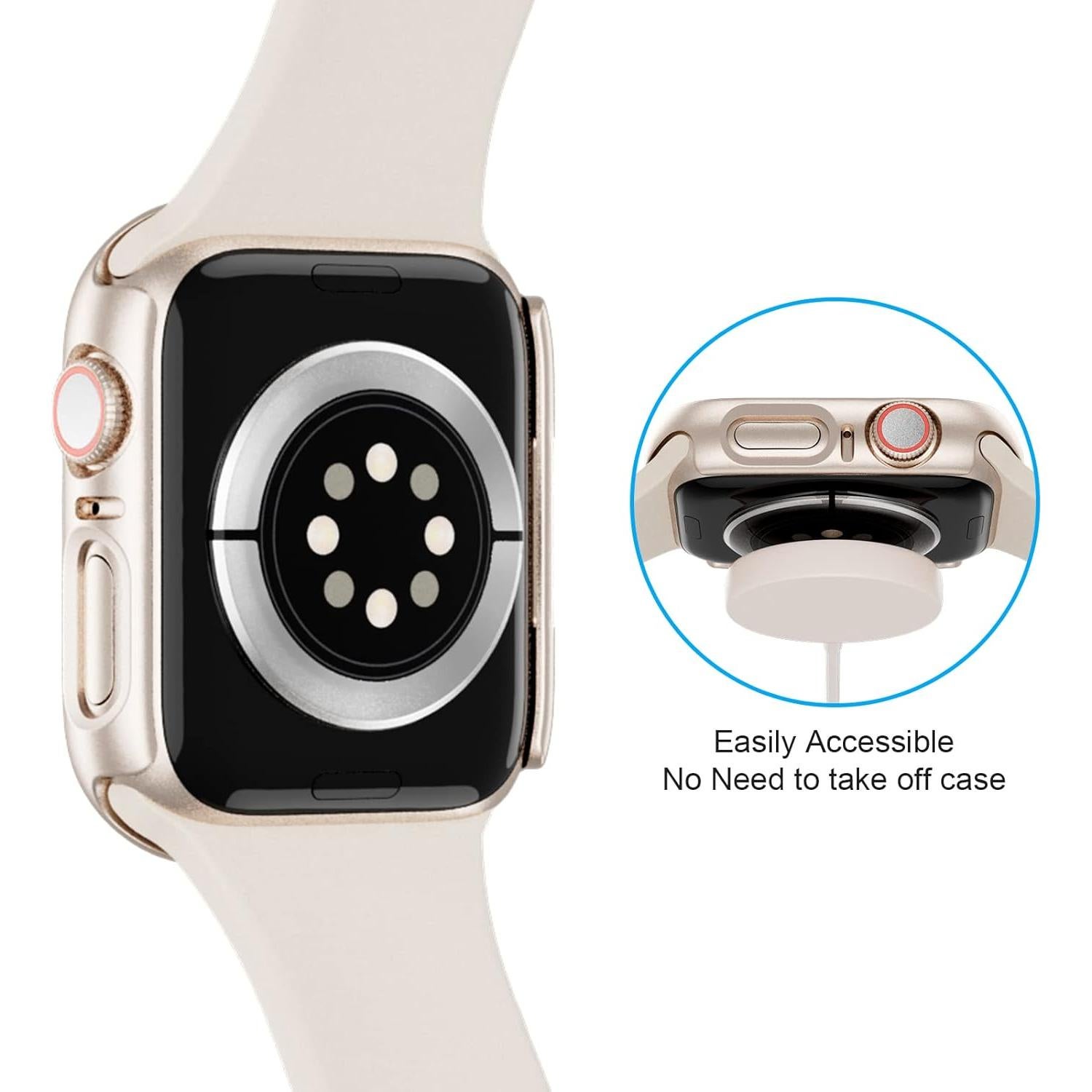Paquete de 10 fundas BHARVEST para Apple Watch 42mm con vidrio templado