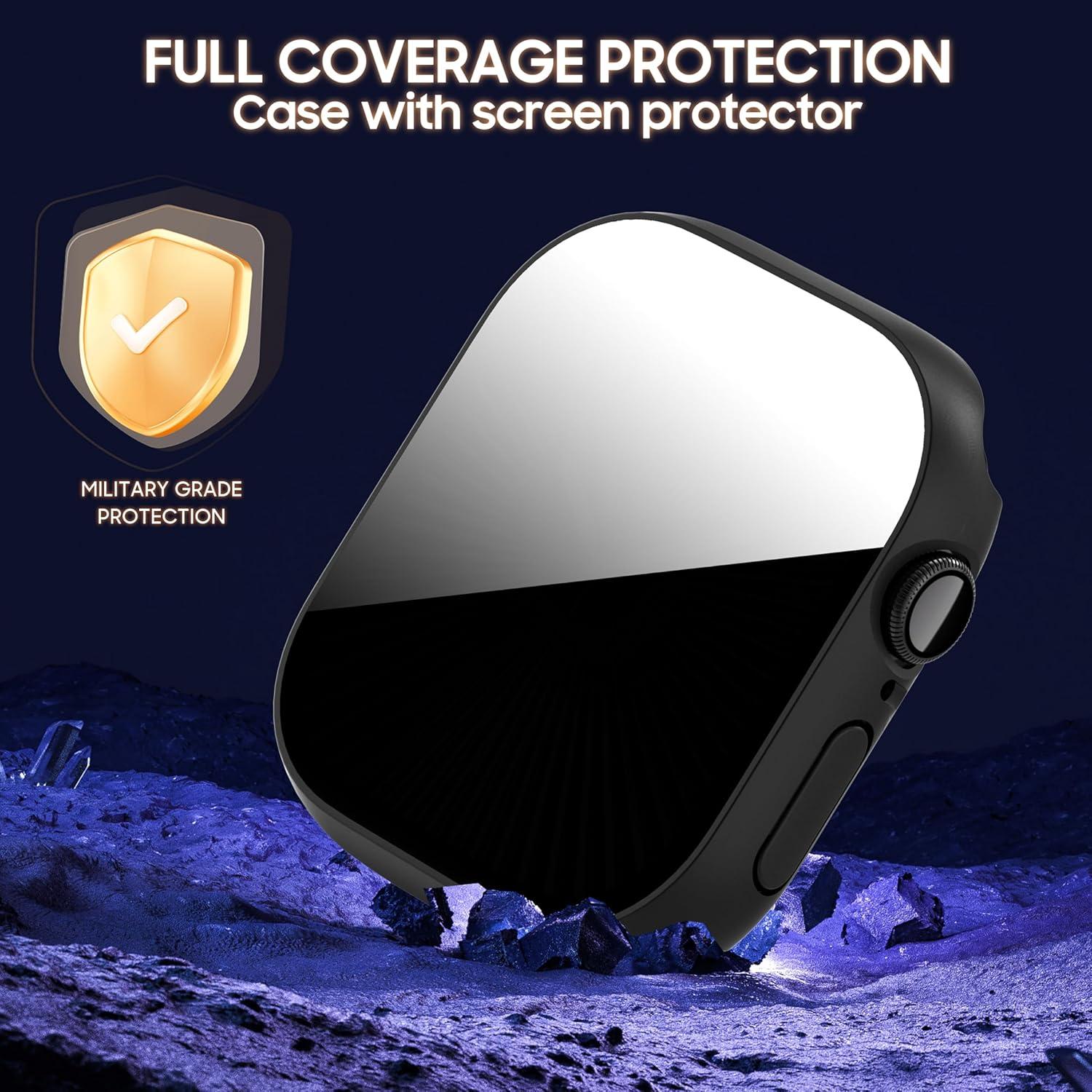 Paquete de 3 fundas de privacidad AIDOWU para Apple Watch 45mm
