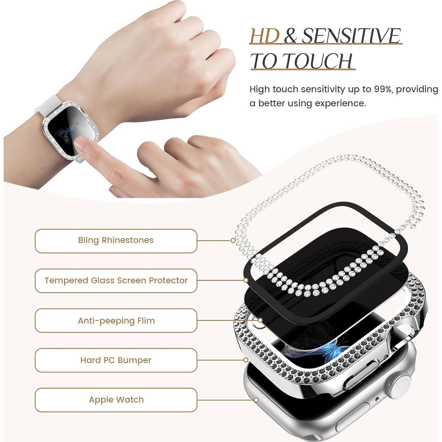 Protector de Pantalla Goton Brillante para Apple Watch 40mm 44mm