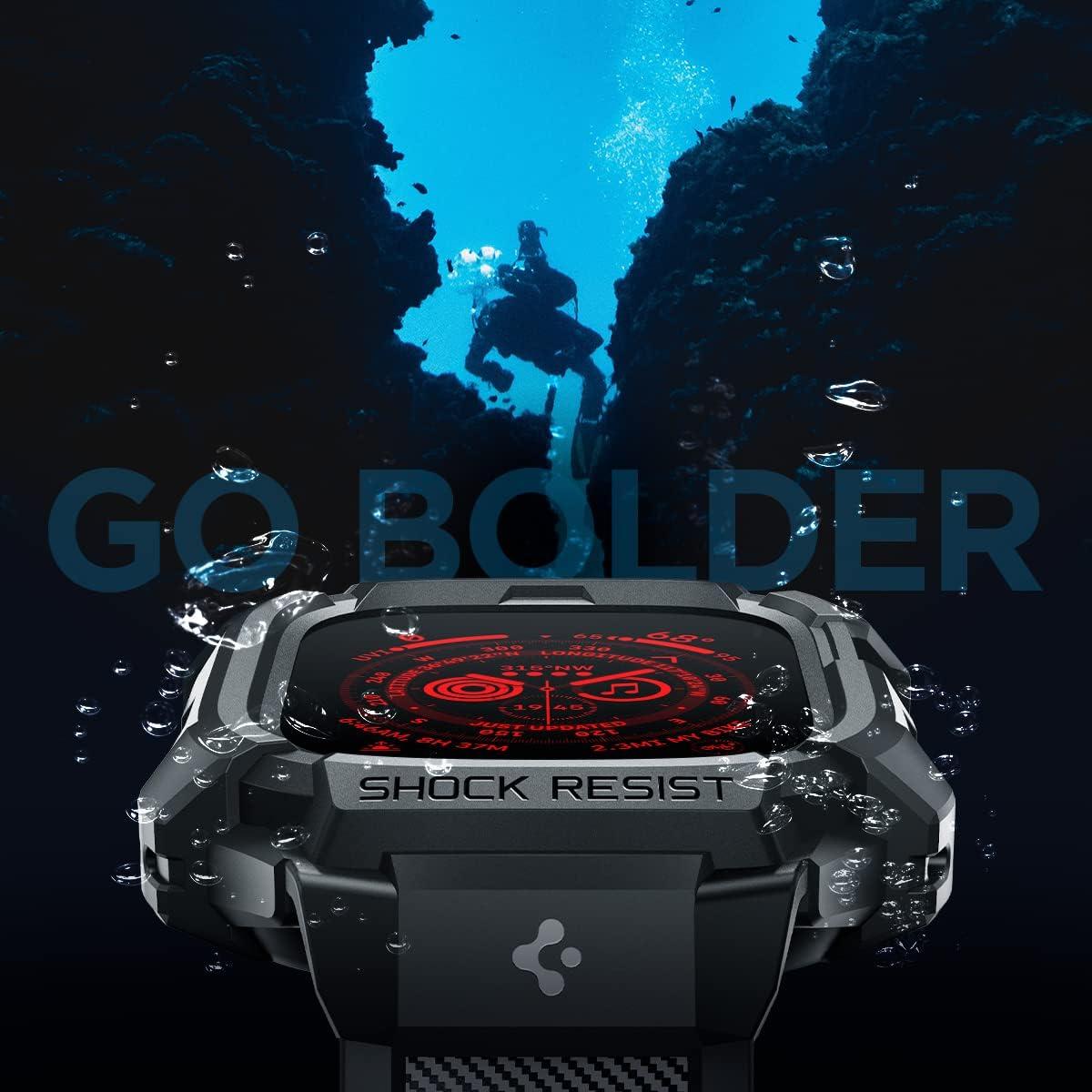 Funda Spigen Rugged Armor Pro para Apple Watch Ultra 2/1 - Negro