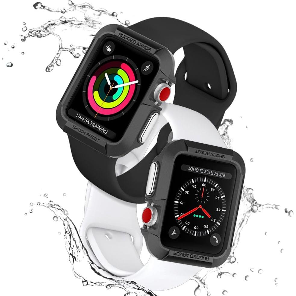 Funda Spigen Rugged Armor para Apple Watch 42mm - Negro