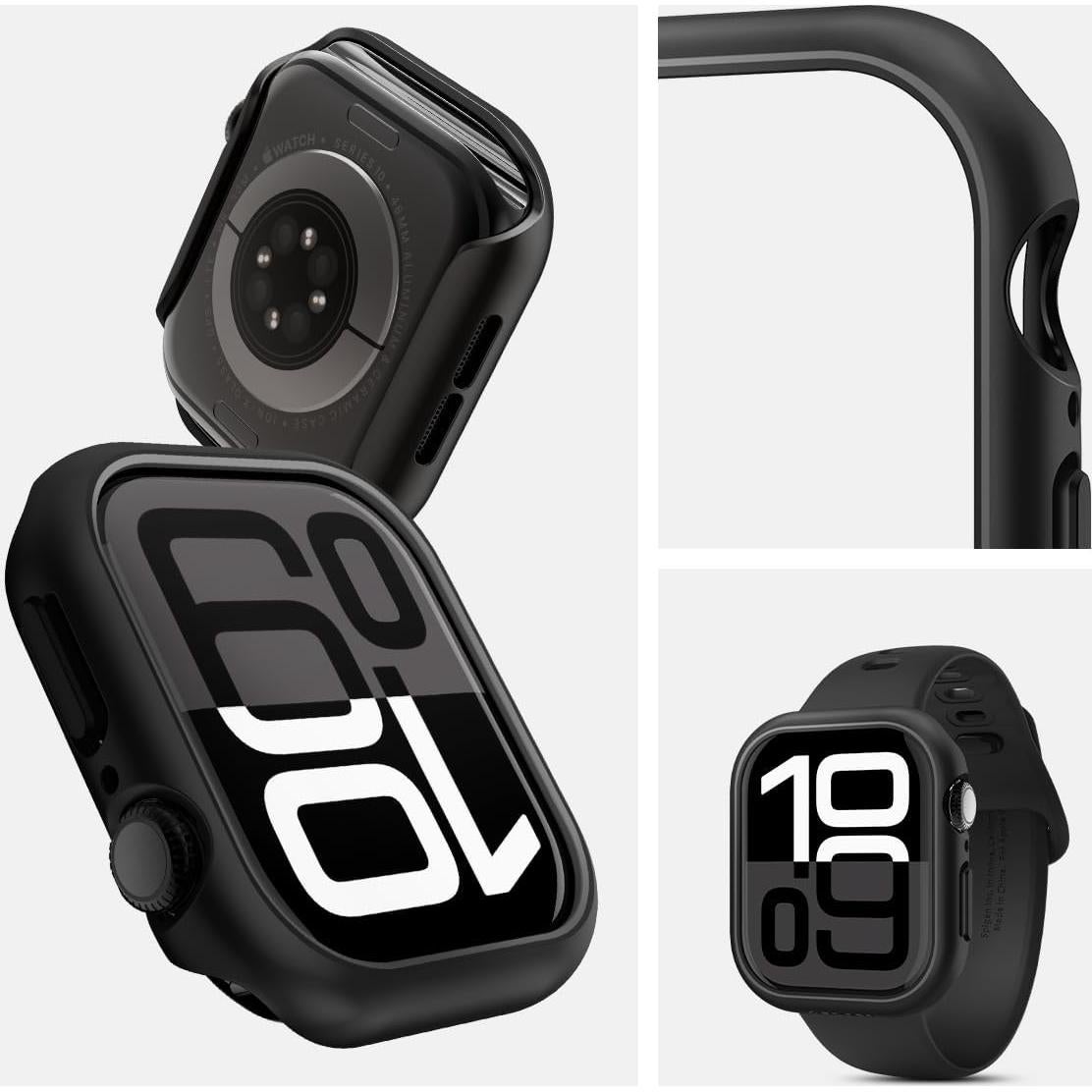 Funda Spigen Thin Fit para Apple Watch Series 10 46mm - Negro
