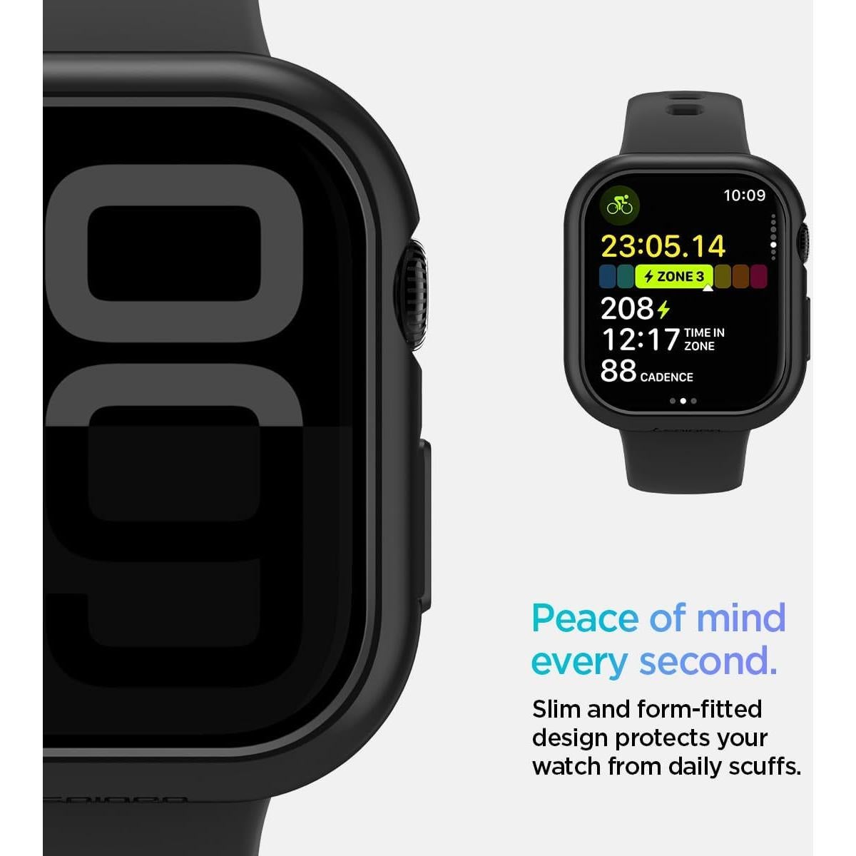 Funda Spigen Thin Fit para Apple Watch Series 10 46mm - Negro