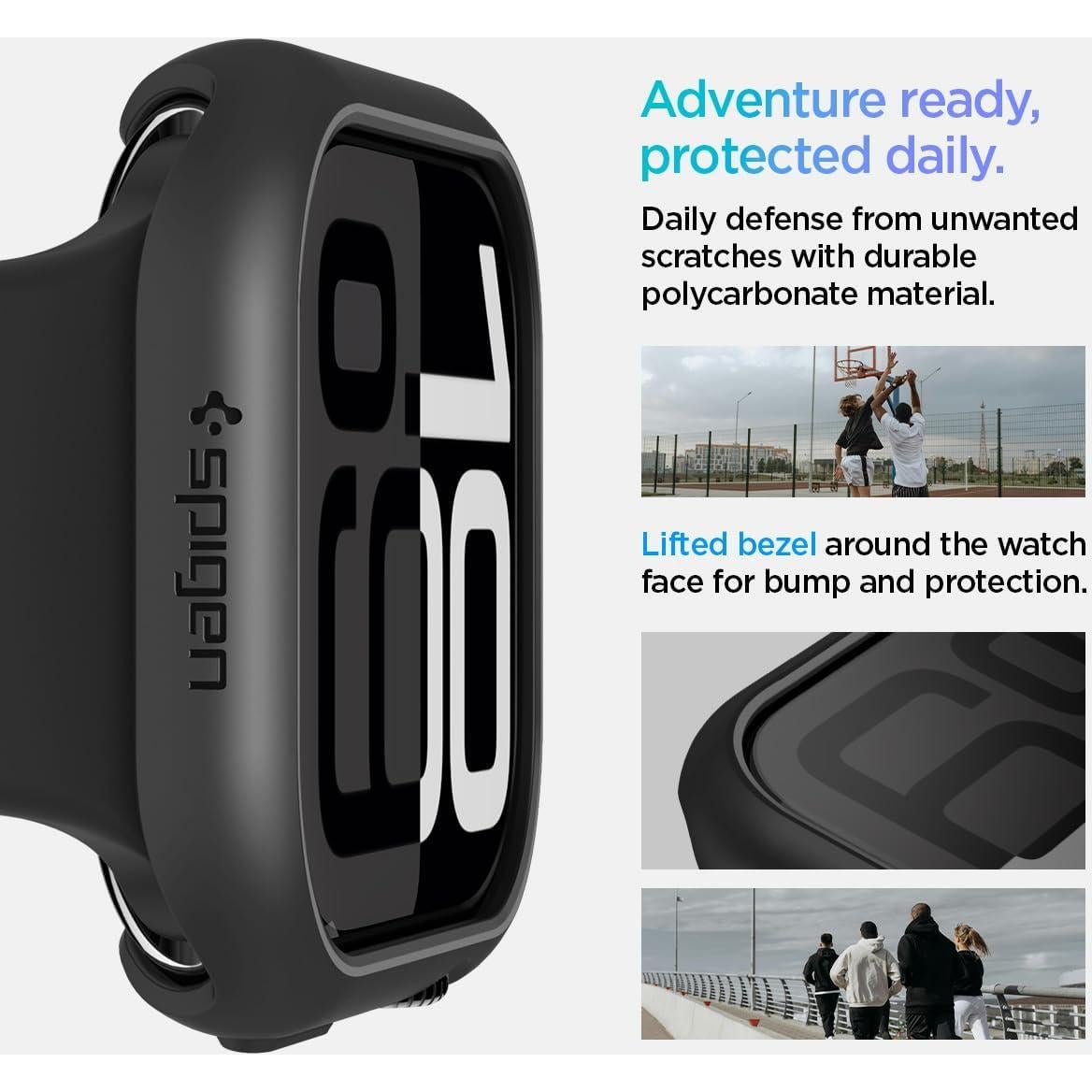 Funda Spigen Thin Fit para Apple Watch Series 10 46mm - Negro