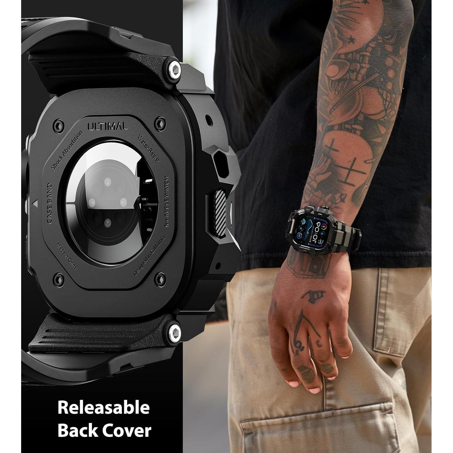 Funda Rugged Ultimal para Apple Watch Ultra 49mm, Negro