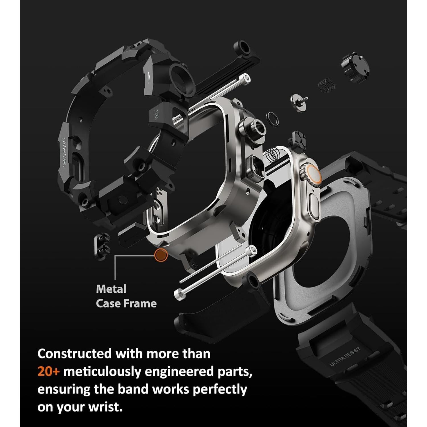 Funda Rugged Ultimal para Apple Watch Ultra 49mm, Negro