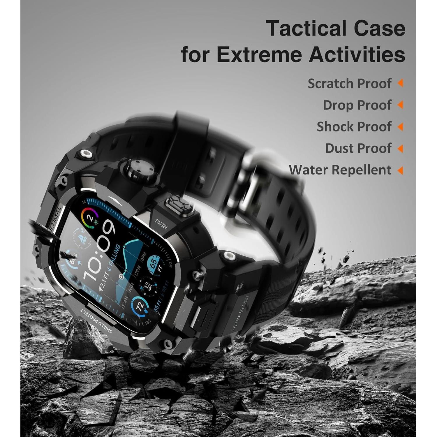 Funda Rugged Ultimal para Apple Watch Ultra 49mm, Negro