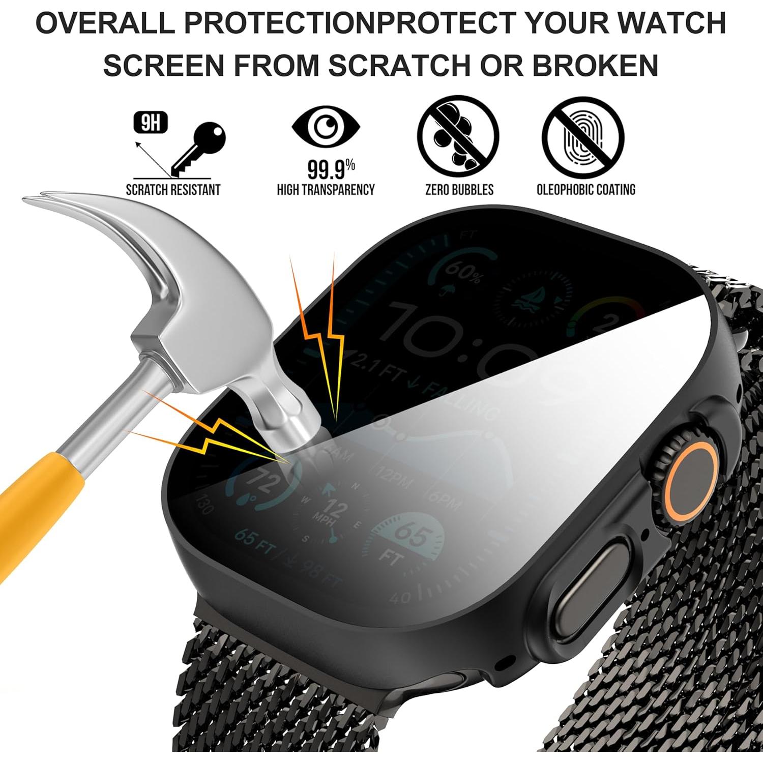 Suoman Protector de Pantalla Privado para Apple Watch Ultra 49mm