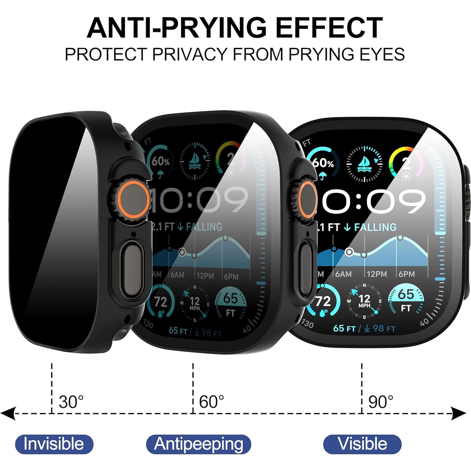 Suoman Protector de Pantalla Privado para Apple Watch Ultra 49mm