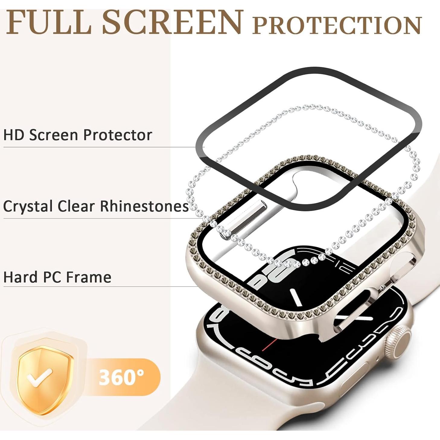 Funda Brillante JR.DM con Protector para Apple Watch 40mm
