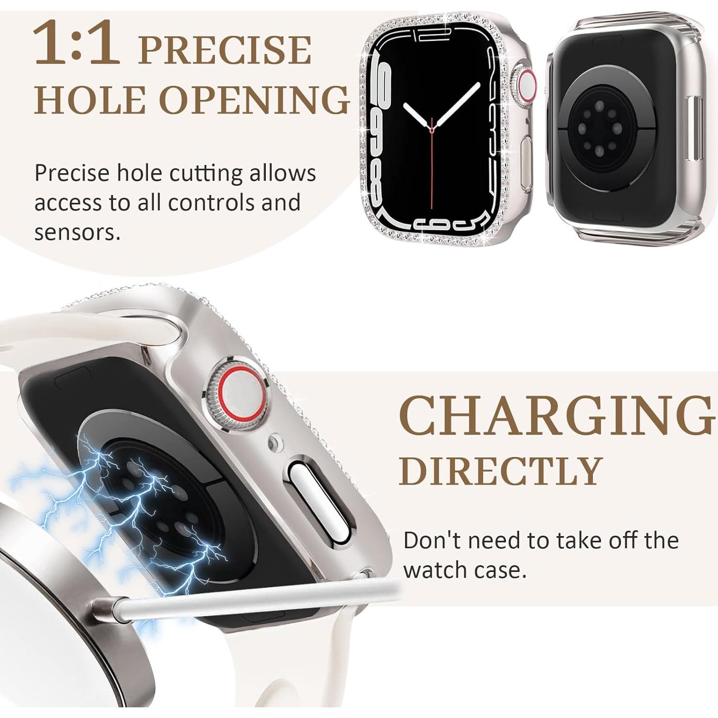 Funda Brillante JR.DM con Protector para Apple Watch 40mm