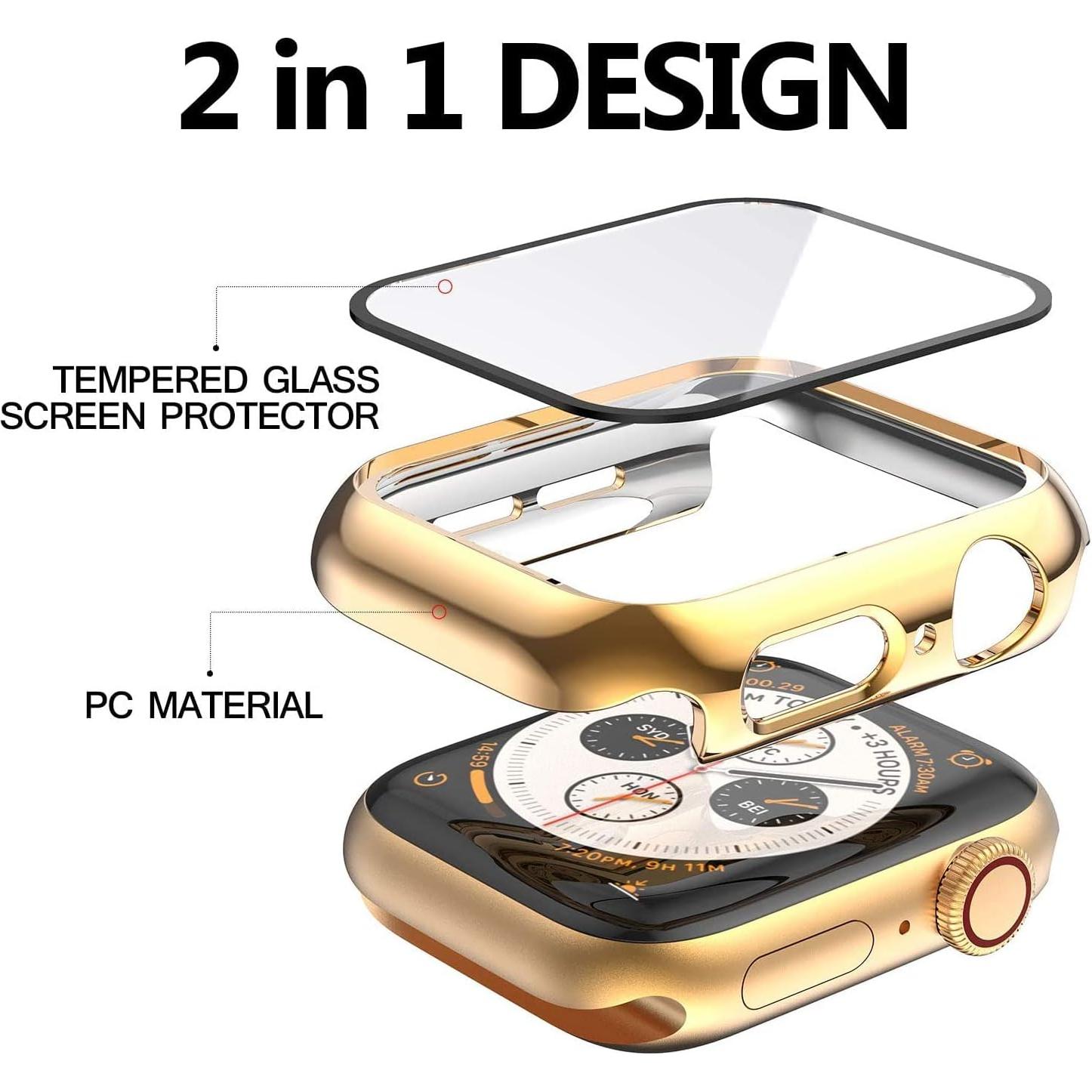 Funda Dura HANKN para Apple Watch Series 10 42mm Oro