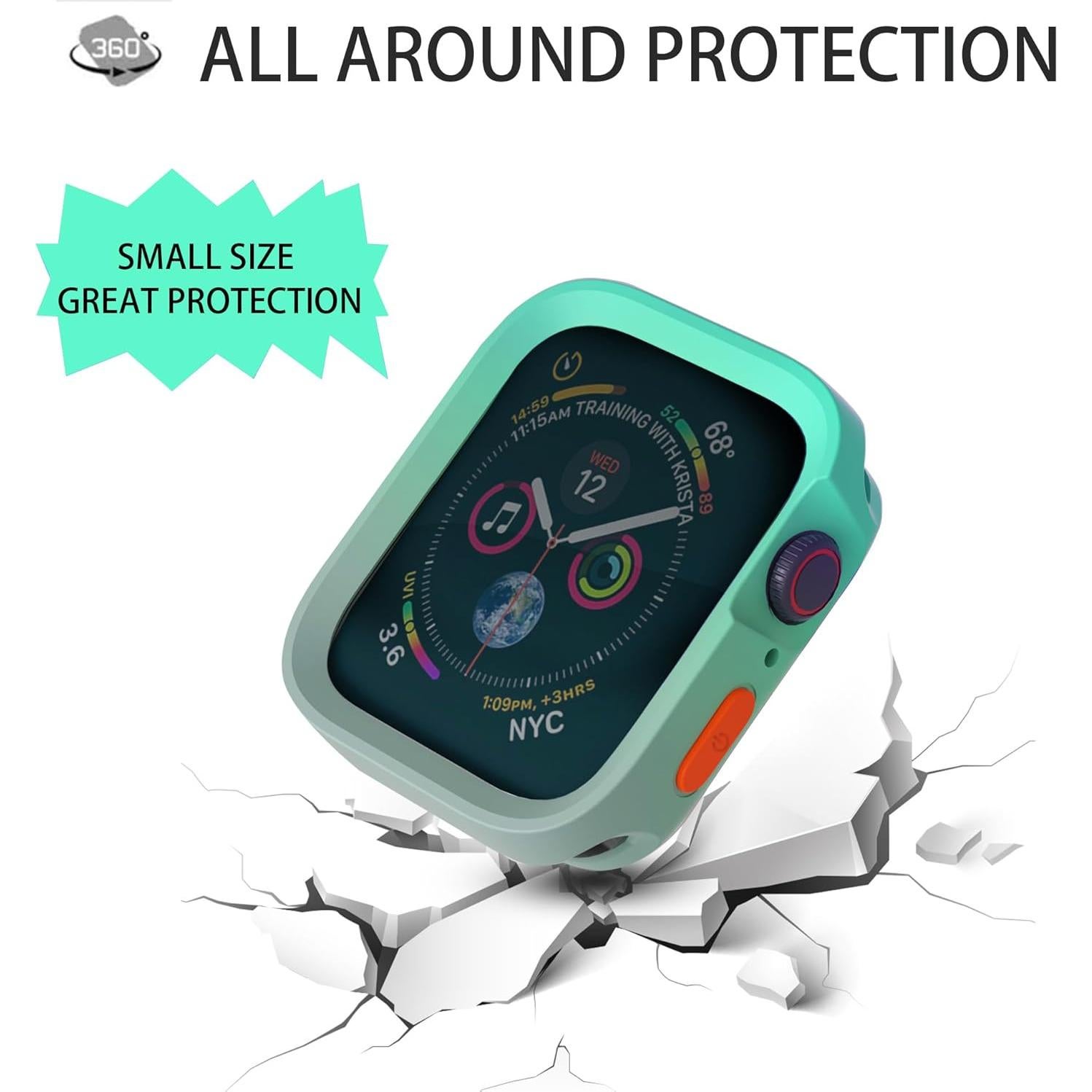 Apple Watch Series 9 SE Case, Rugged Armor Designed for 40/41mm Case, Durable Thin Soft TPU Shockproof Bumper