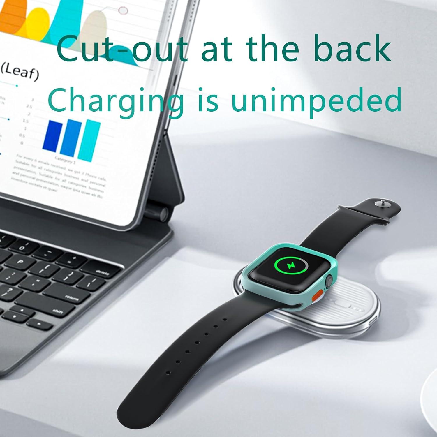 Apple Watch Series 9 SE Case, Rugged Armor Designed for 40/41mm Case, Durable Thin Soft TPU Shockproof Bumper