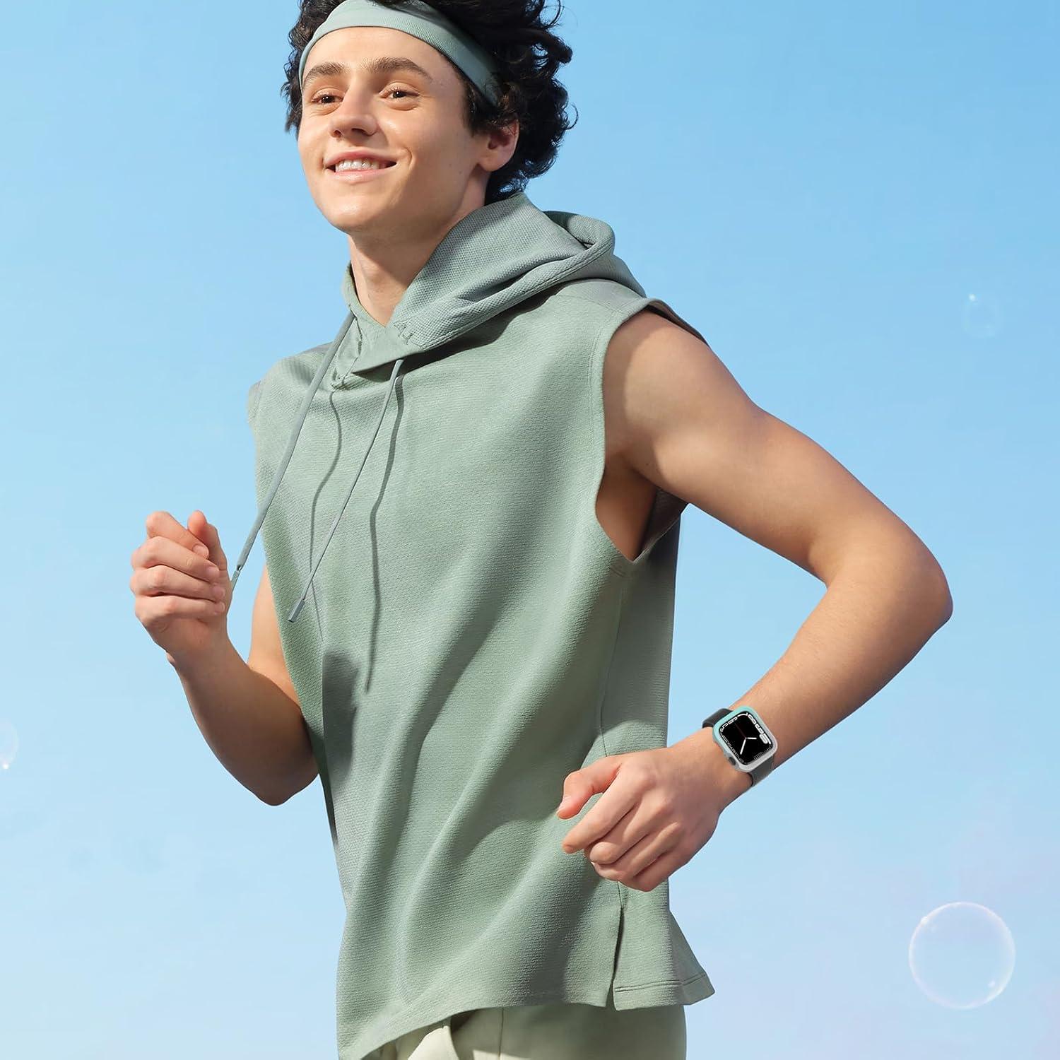 Apple Watch Series 9 SE Case, Rugged Armor Designed for 40/41mm Case, Durable Thin Soft TPU Shockproof Bumper