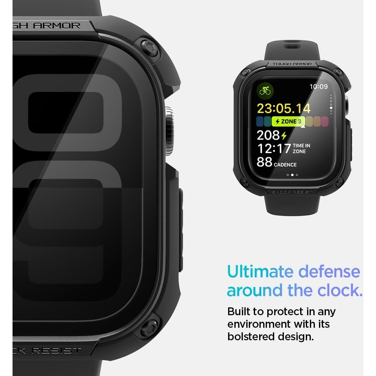 Funda Spigen Tough Armor para Apple Watch Series 10 46mm - Negro