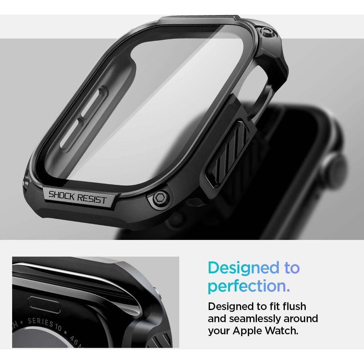 Funda Spigen Tough Armor para Apple Watch Series 10 46mm - Negro