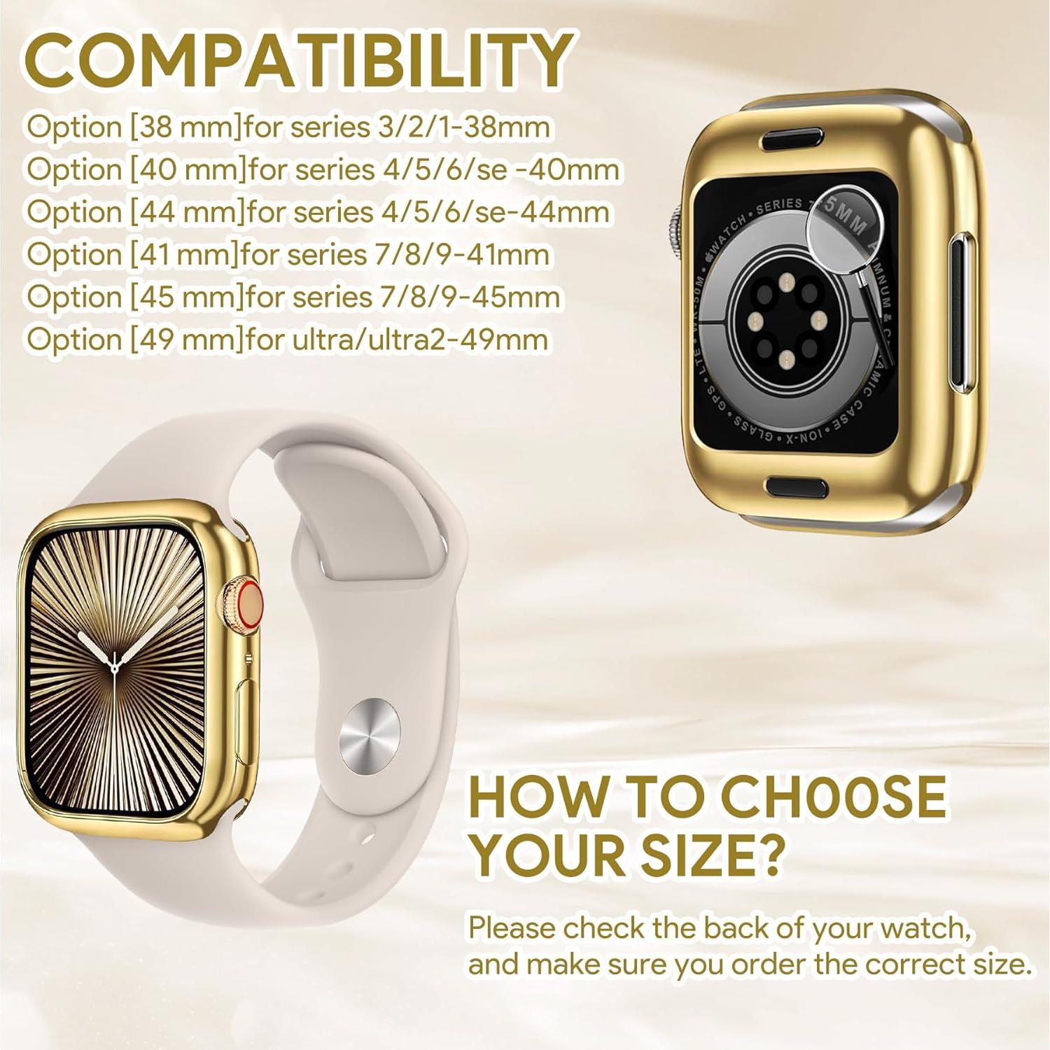 Funda TPU Flexible JR.DM 40mm para Apple Watch Series 6/5/4/SE Dorado