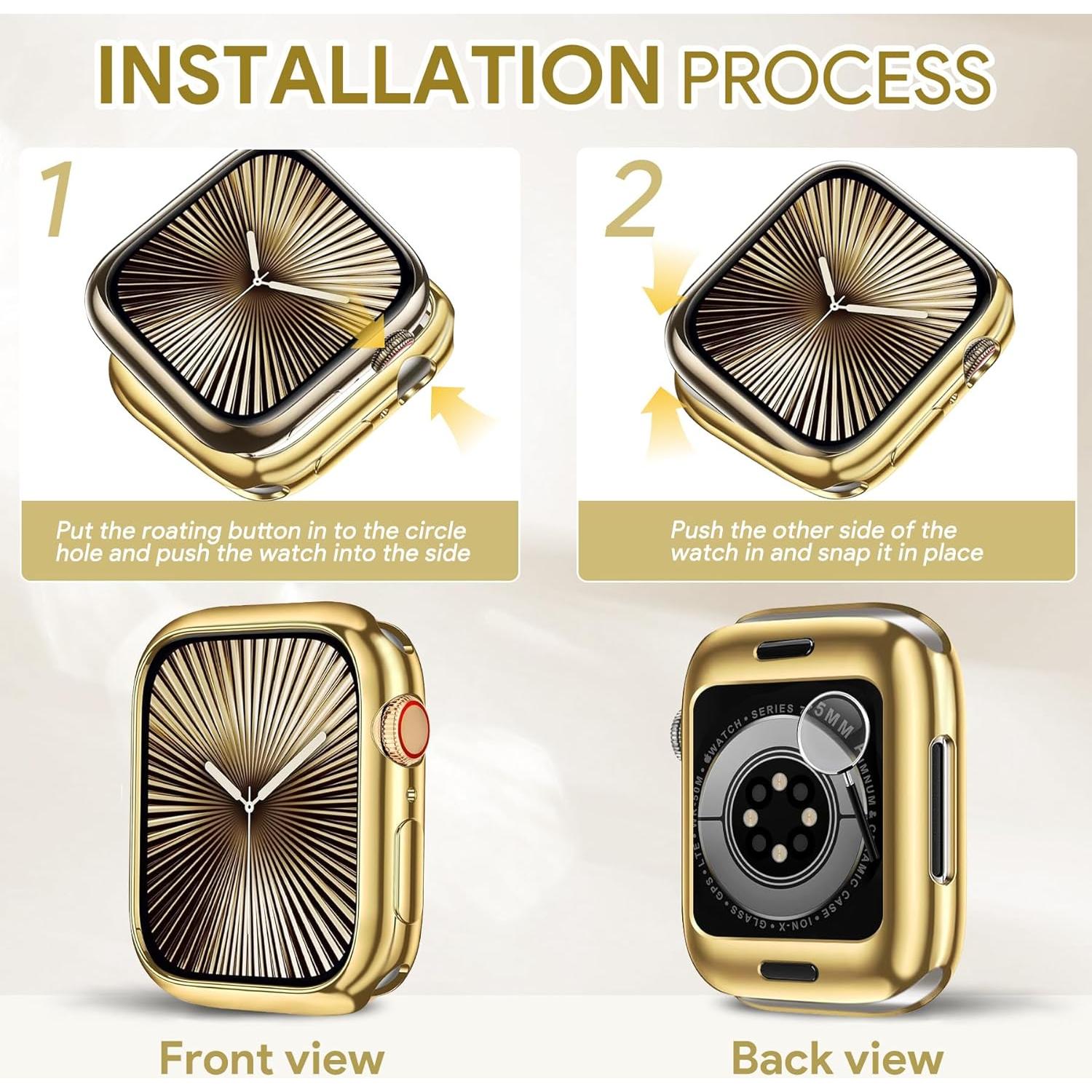 Funda TPU Flexible JR.DM 40mm para Apple Watch Series 6/5/4/SE Dorado