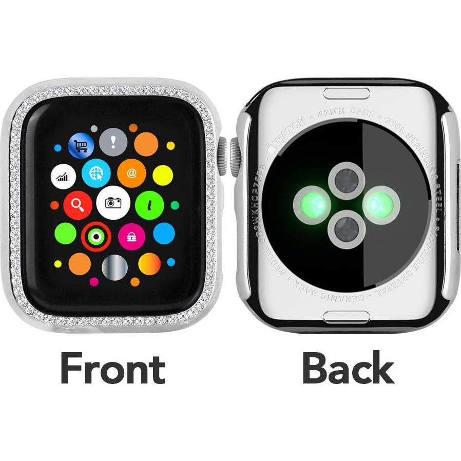 Funda protectora para Apple Watch 40mm Yolovie con diamantes