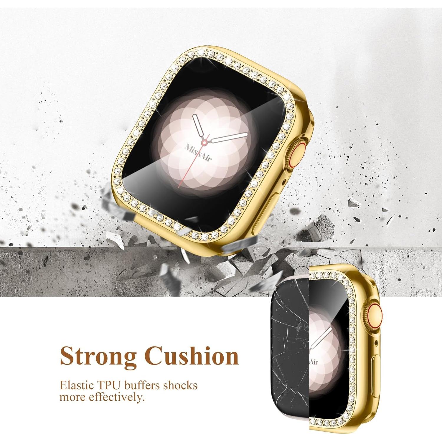 Funda Bling TPU Suave Missair para Apple Watch 40mm Oro