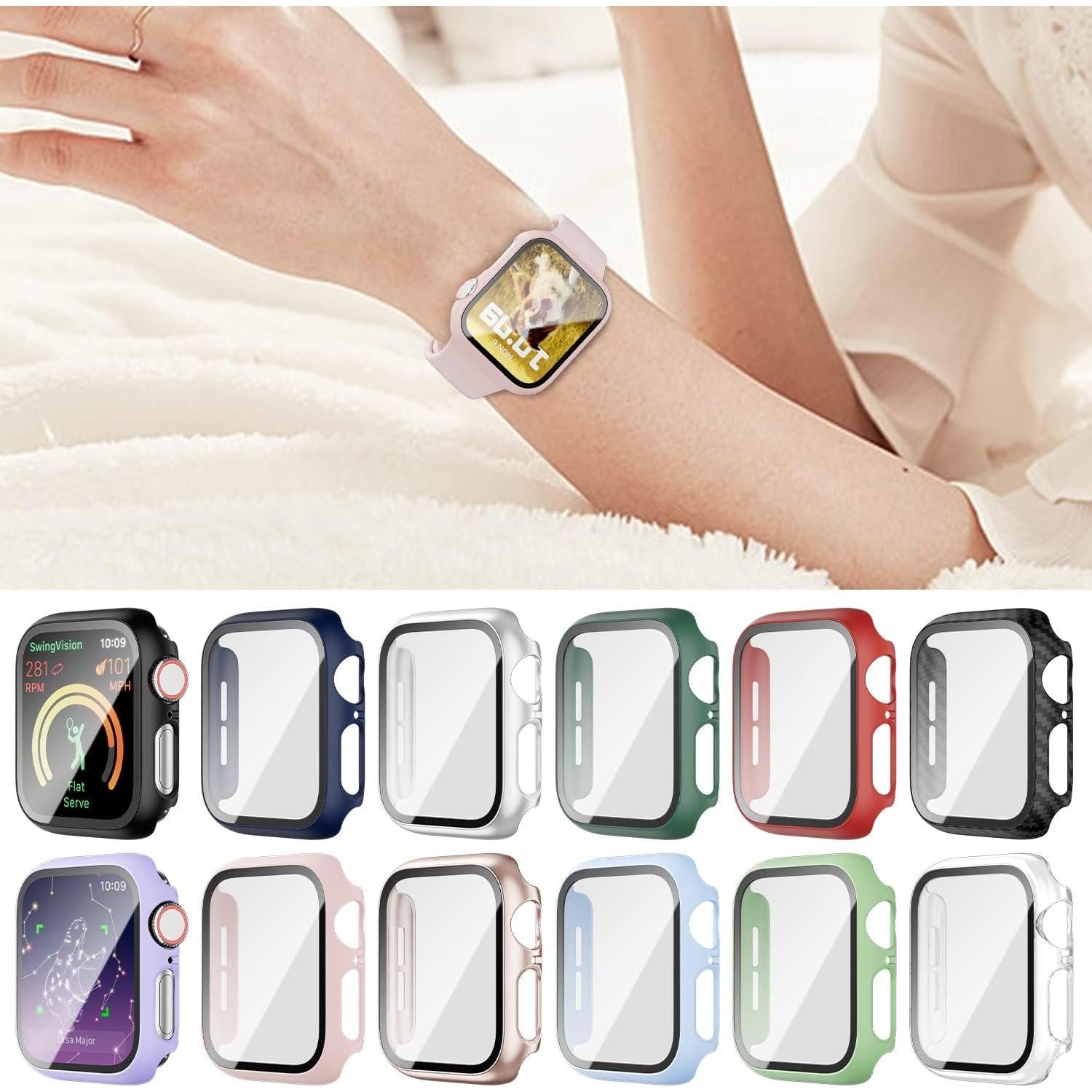 Funda Protectora Haojavo 12 Pack para Apple Watch 44mm SE/6/5/4