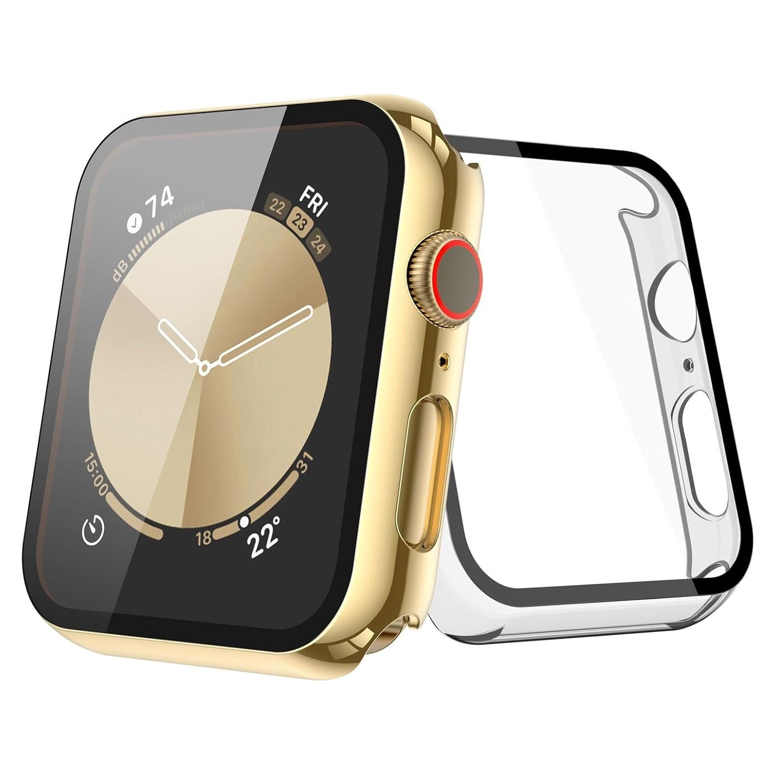 Funda para Apple Watch 40mm Julk - 2 Piezas Dorada y Clara