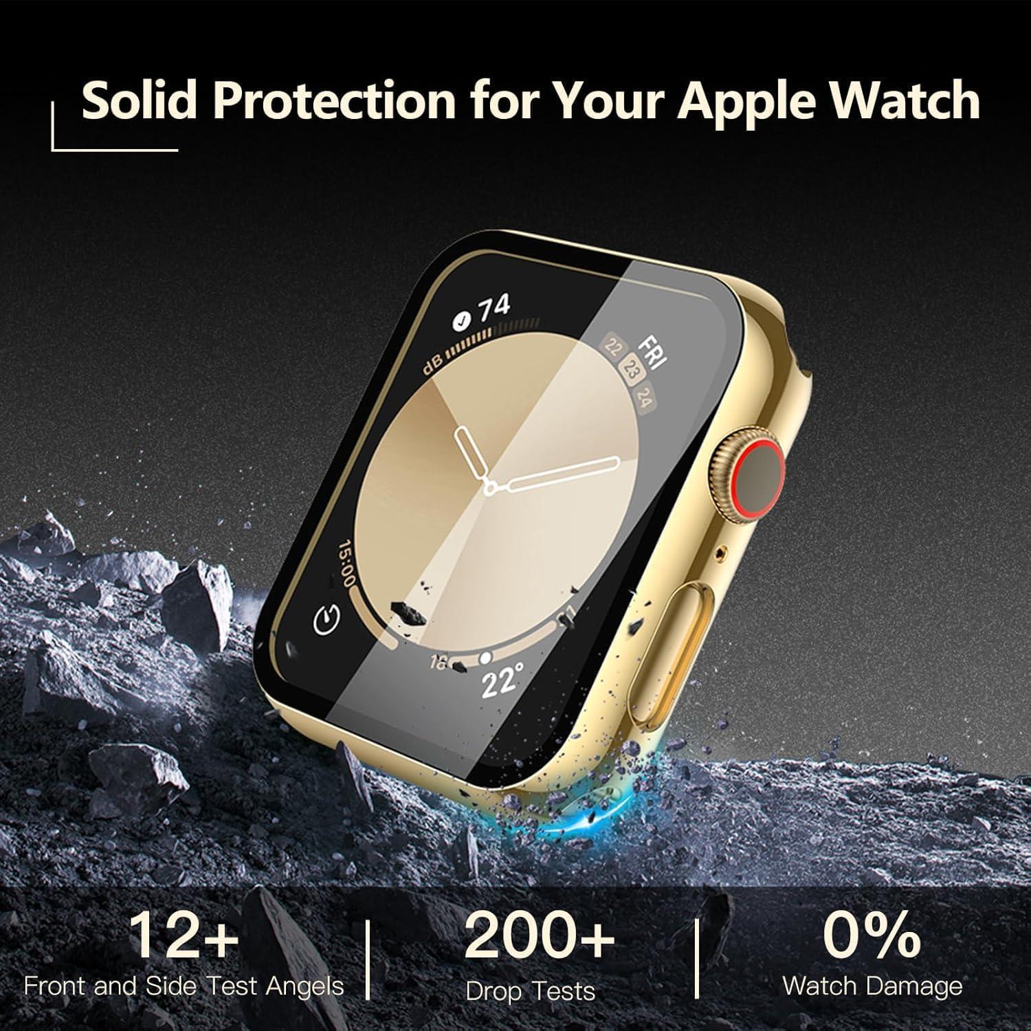 Funda para Apple Watch 40mm Julk - 2 Piezas Dorada y Clara