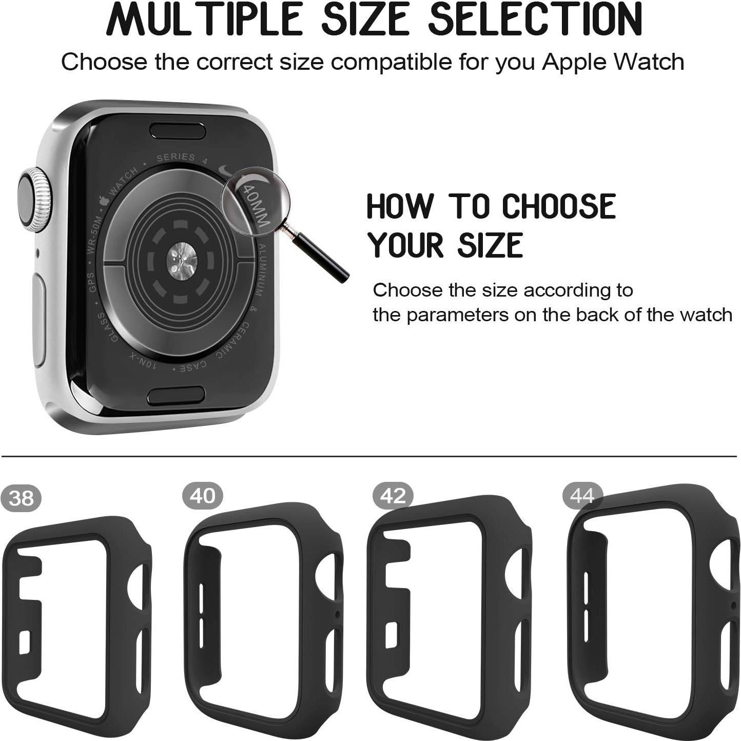 Paquete de 4 Fundas Protectores para Apple Watch 38mm Mugust