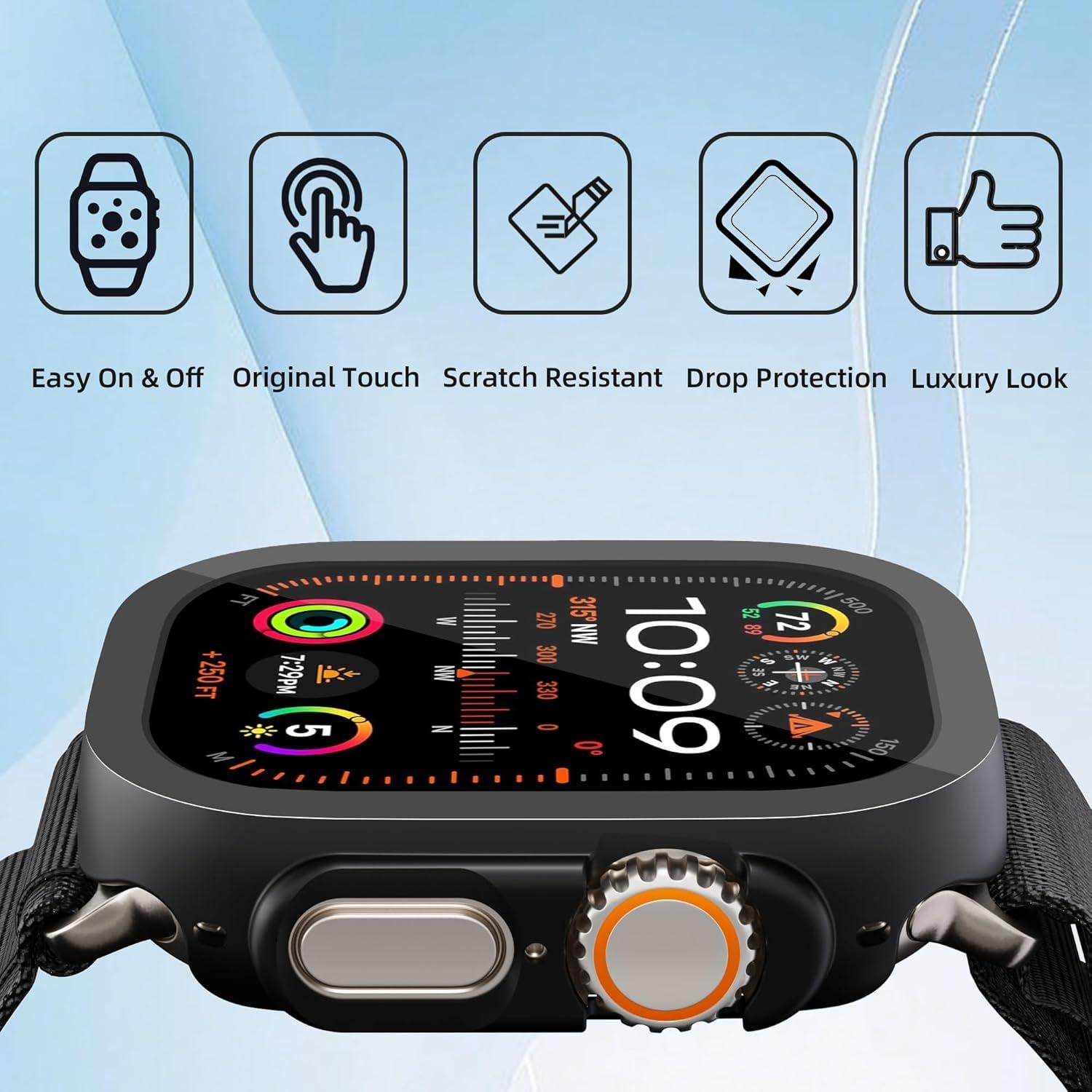 Funda Bumper GEEDOOWIN para Apple Watch Ultra 49mm - 2 Unidades