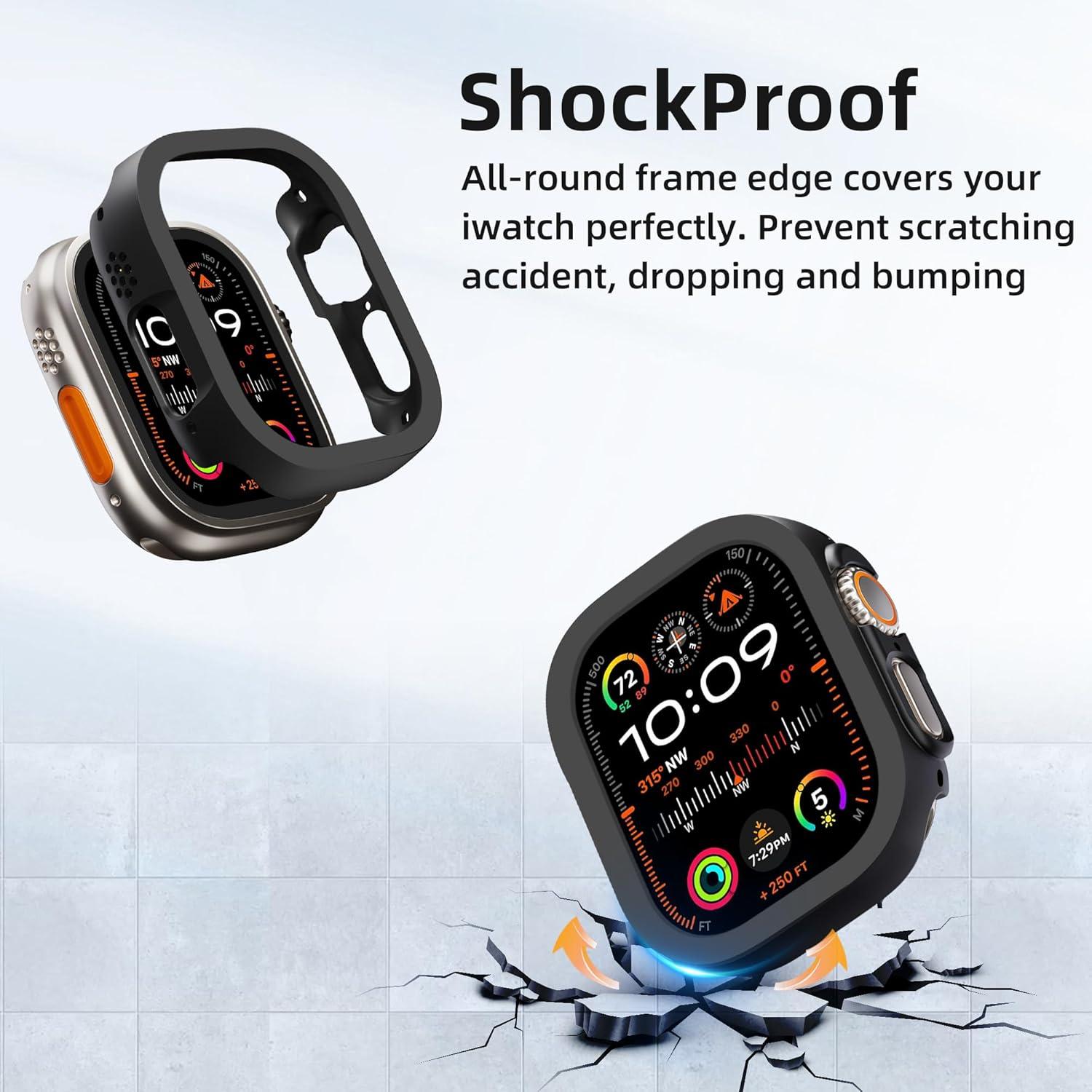 Funda Bumper GEEDOOWIN para Apple Watch Ultra 49mm - 2 Unidades