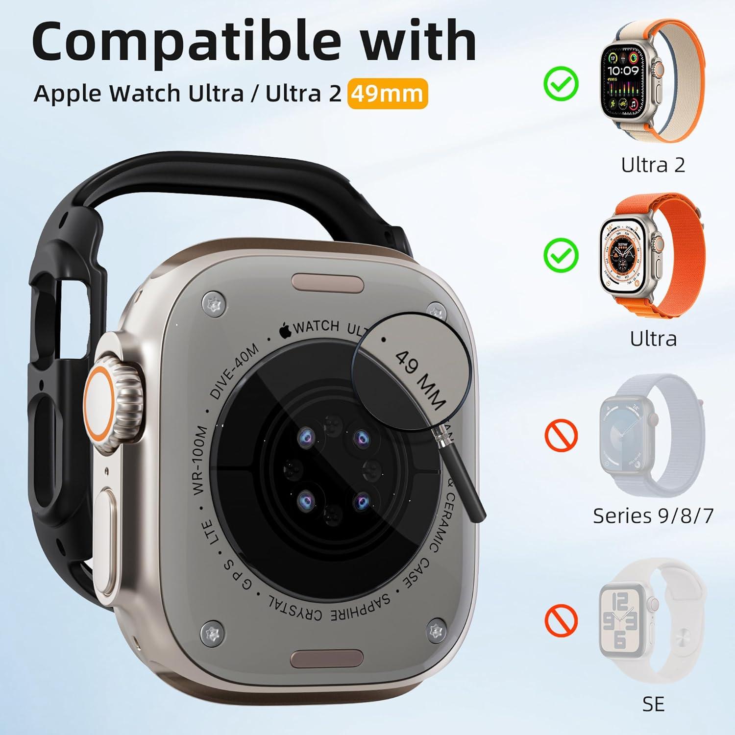 Funda Bumper GEEDOOWIN para Apple Watch Ultra 49mm - 2 Unidades